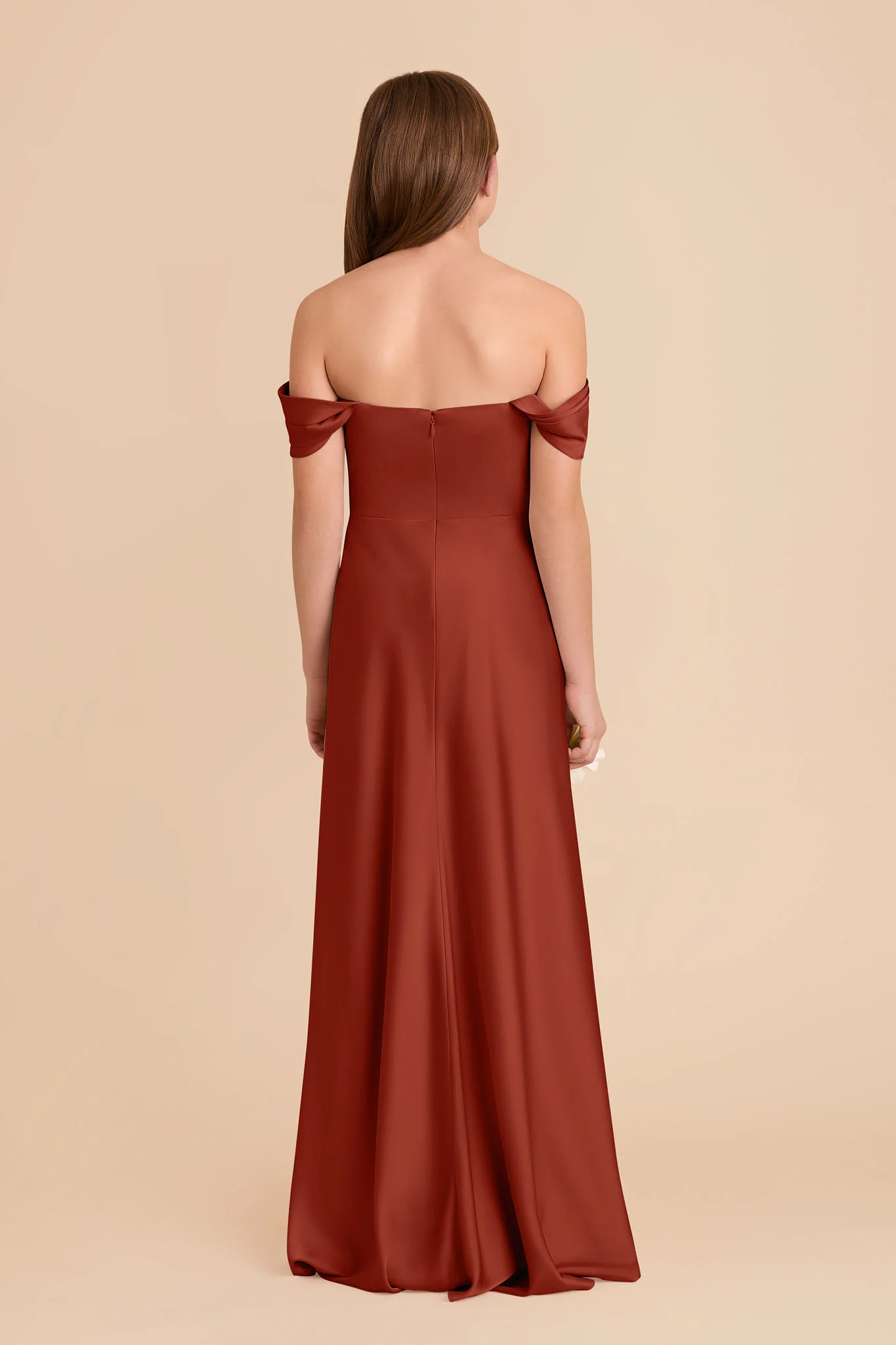 Mimi Junior Matte Satin Dress - Auburn - Image 6