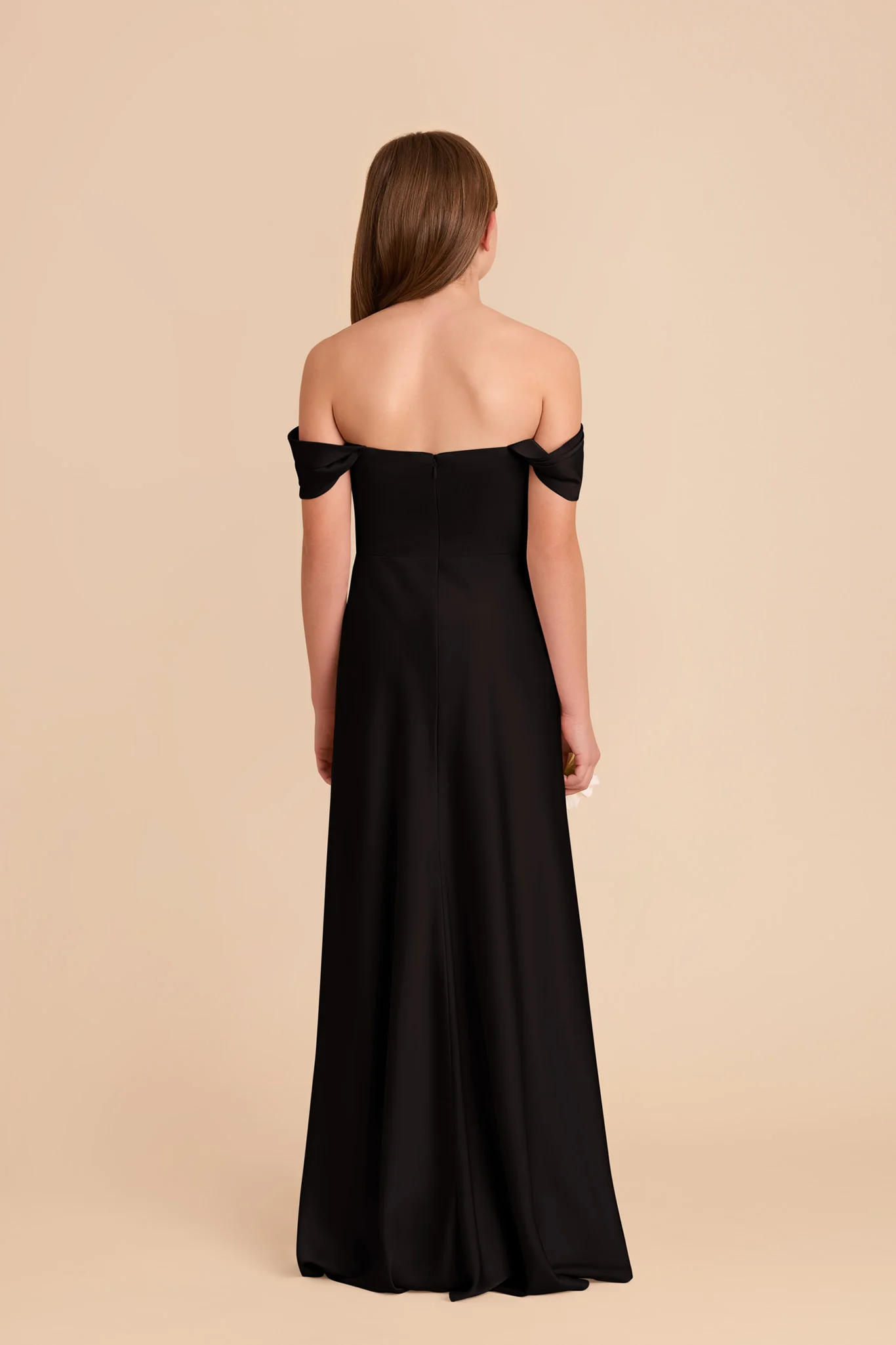 Mimi Junior Matte Satin Dress - Black - Image 6