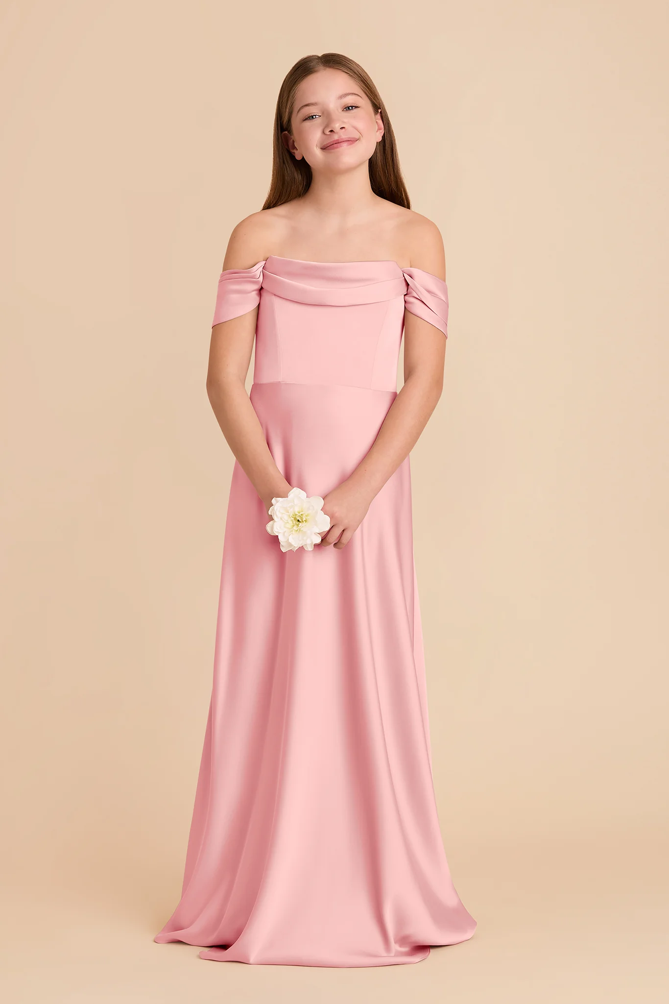 Mimi Junior Matte Satin Dress - Bubblegum Pink - Image 2