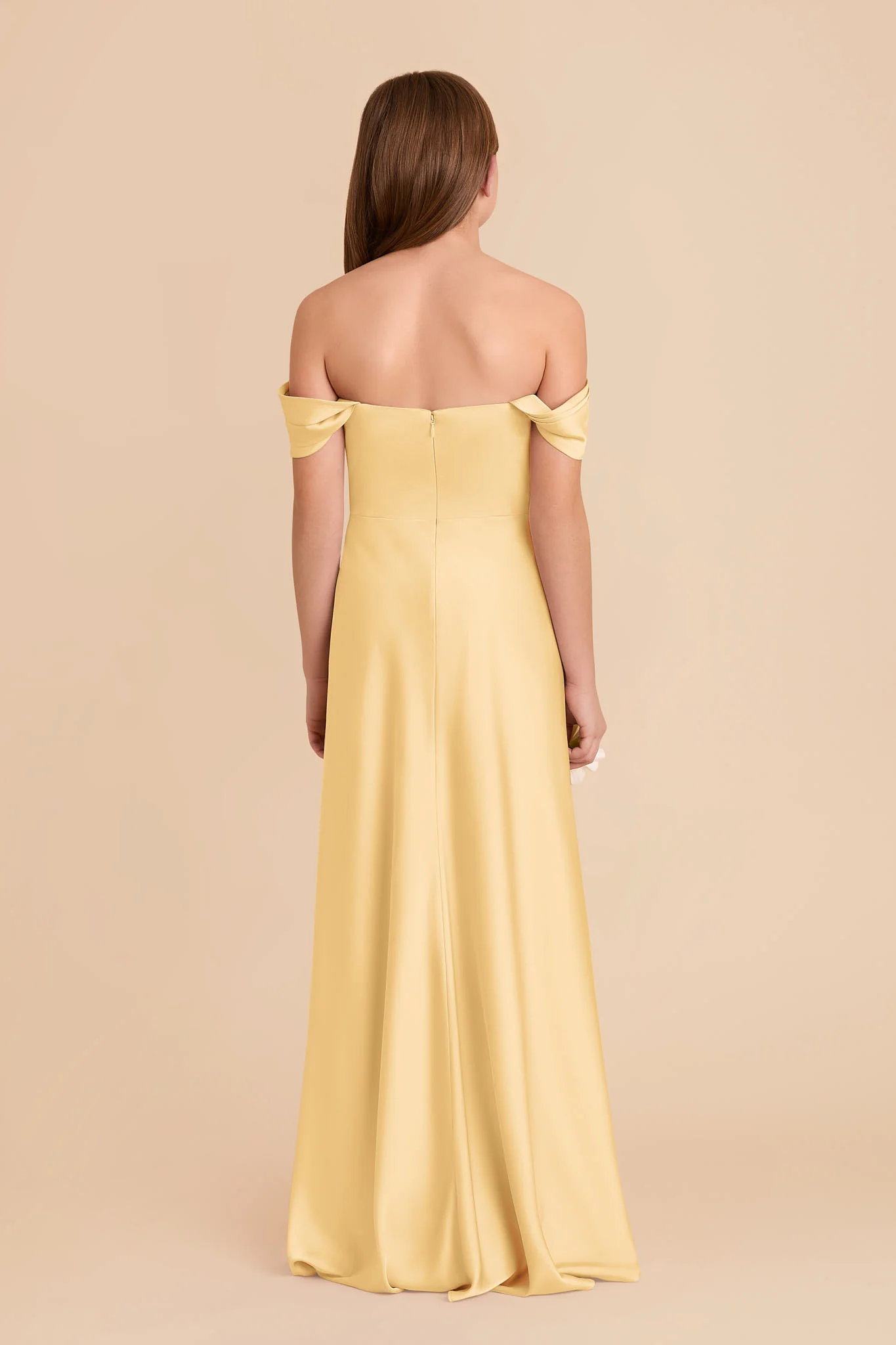 Mimi Junior Matte Satin Dress - Butter - Image 6