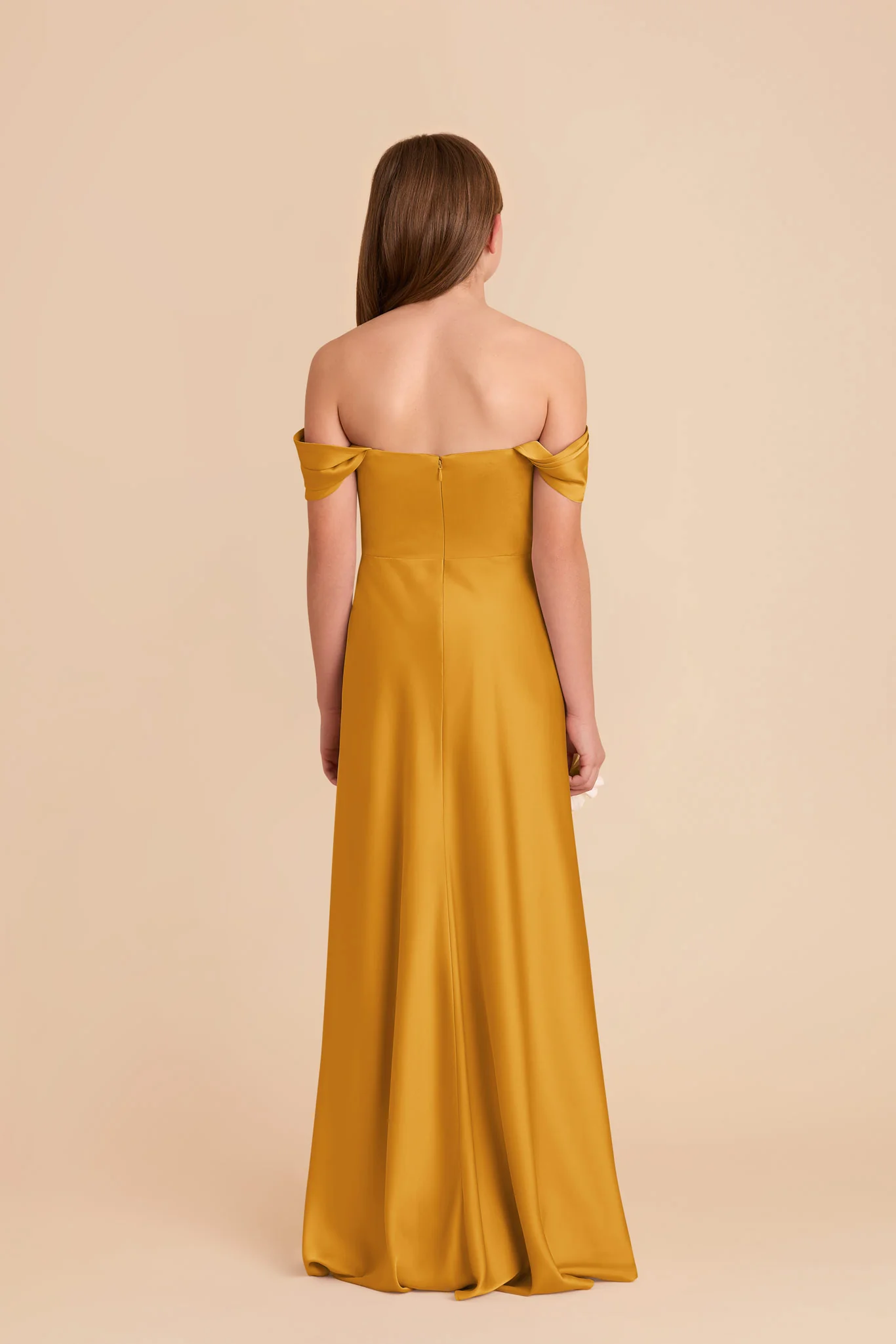 Mimi Junior Matte Satin Dress - Butterscotch - Image 6