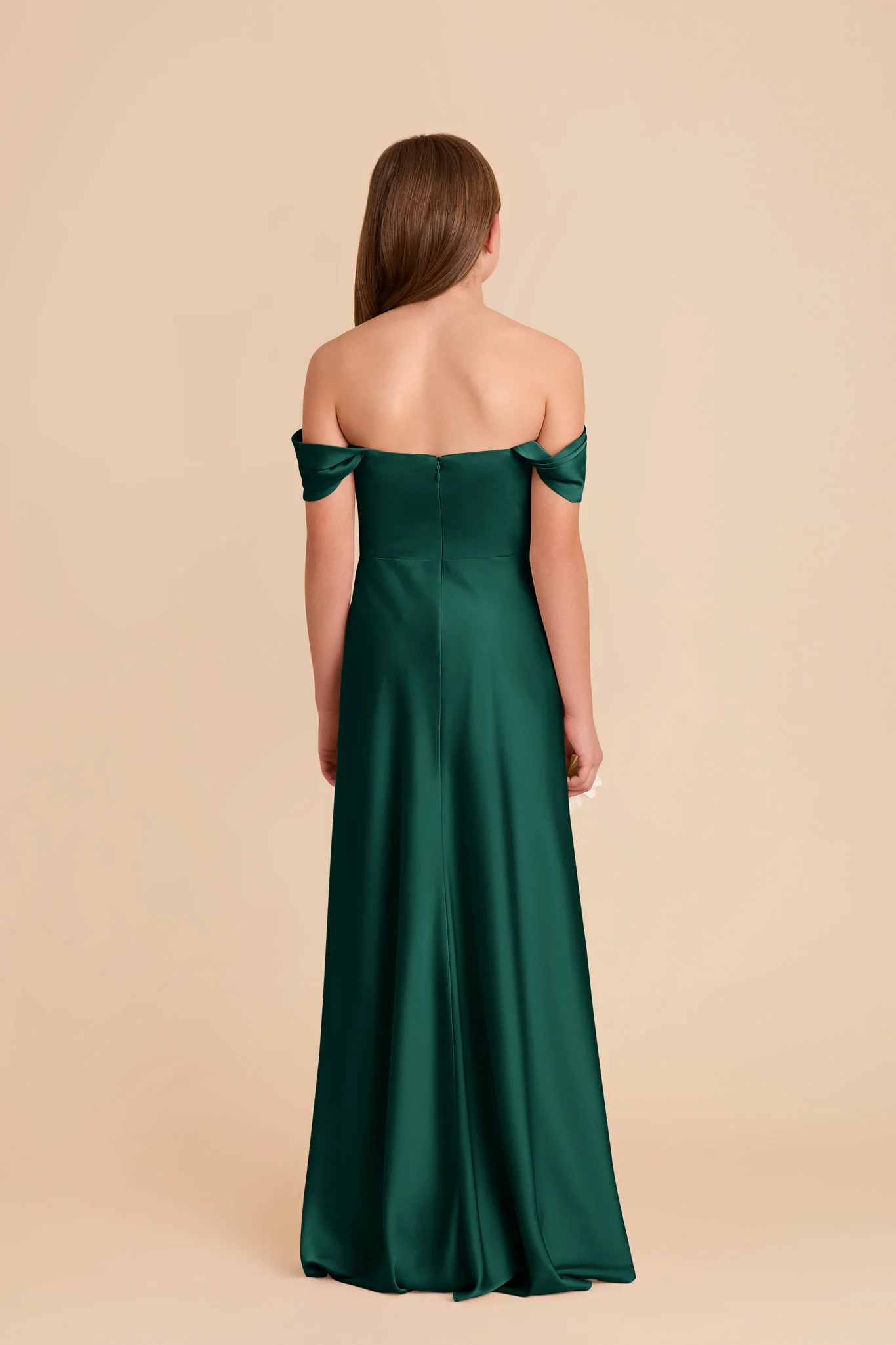 Mimi Junior Matte Satin Dress - Emerald - Image 6