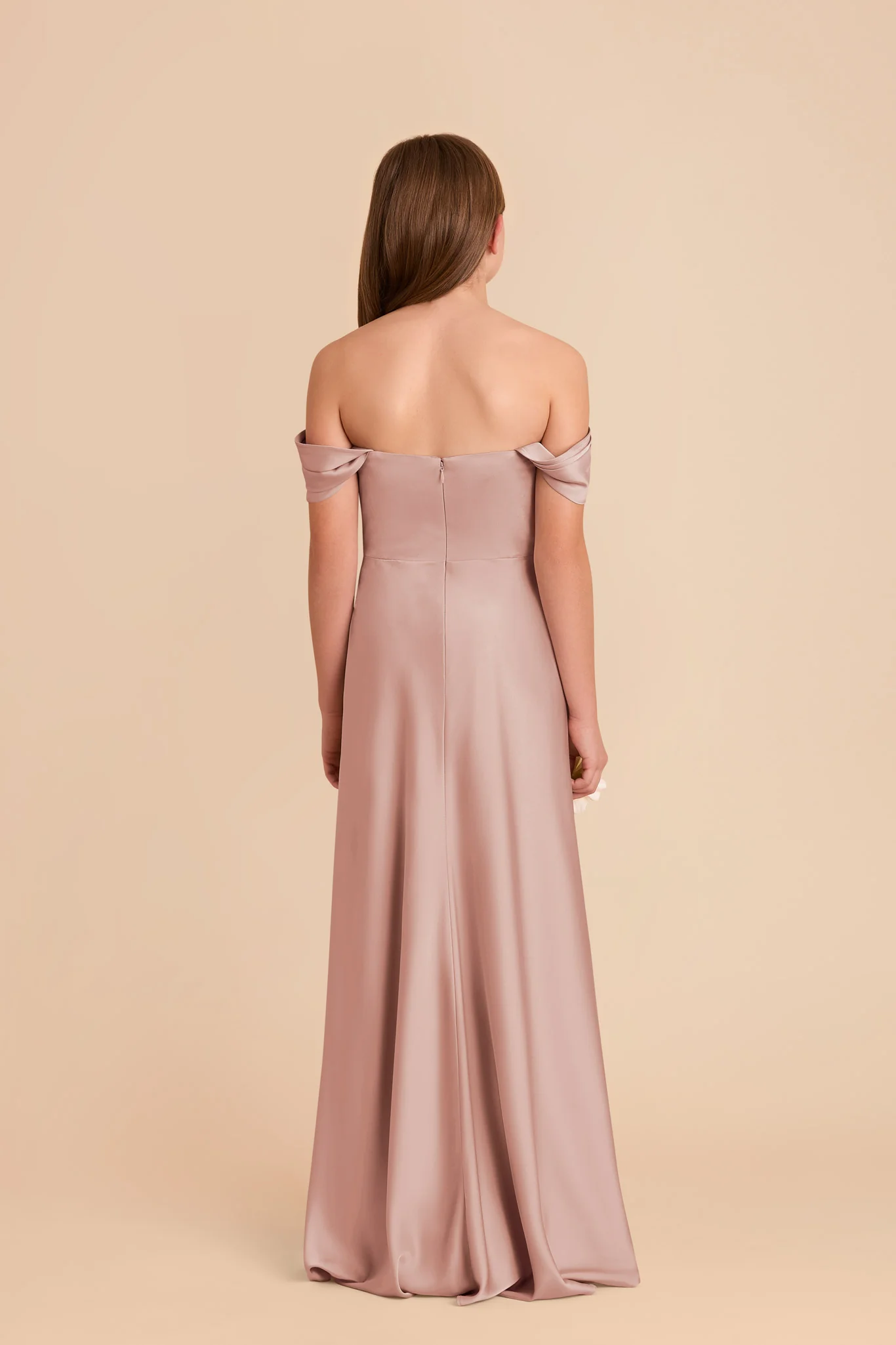 Mimi Junior Matte Satin Dress - English Rose - Image 6