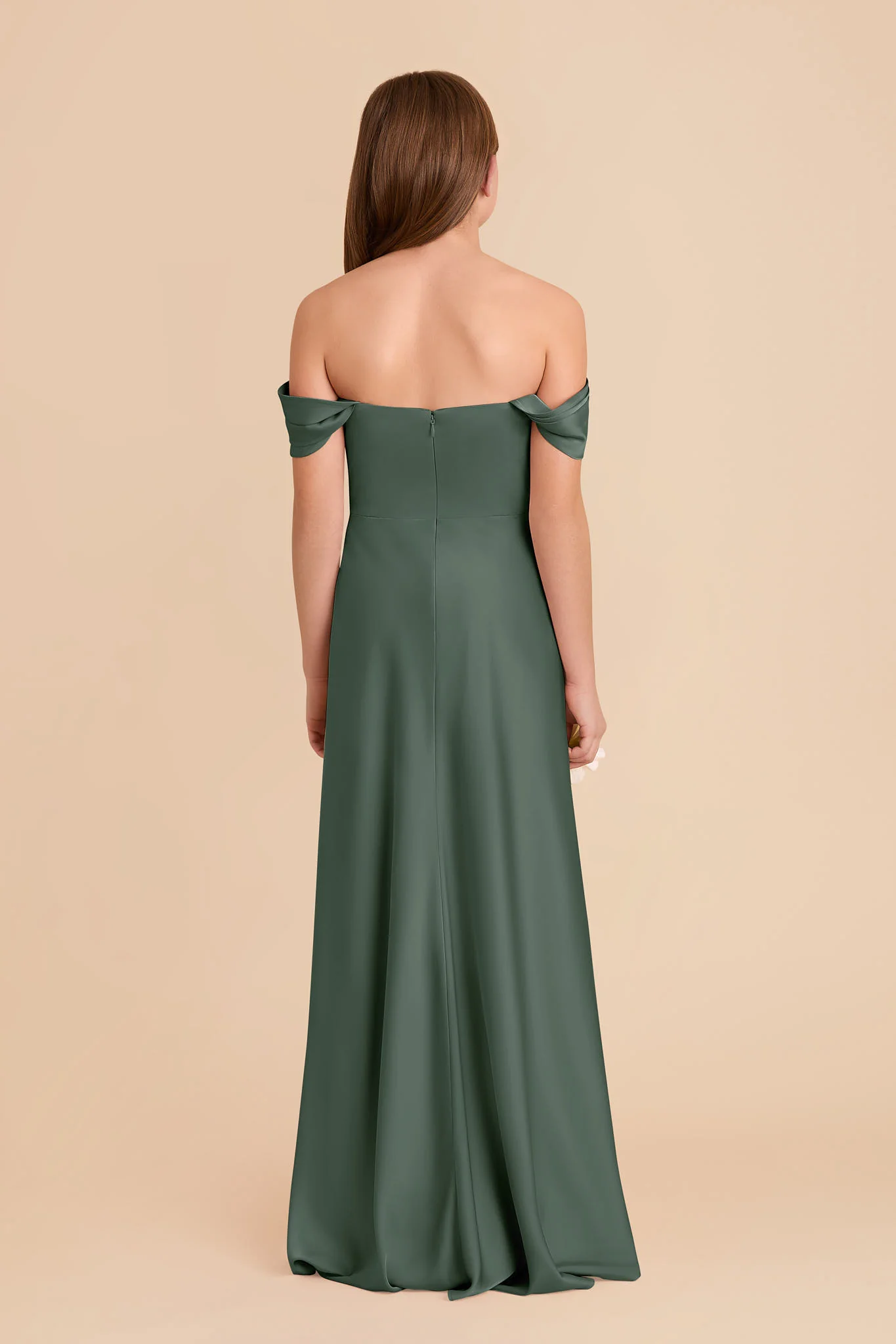 Mimi Junior Matte Satin Dress - Eucalyptus - Image 6
