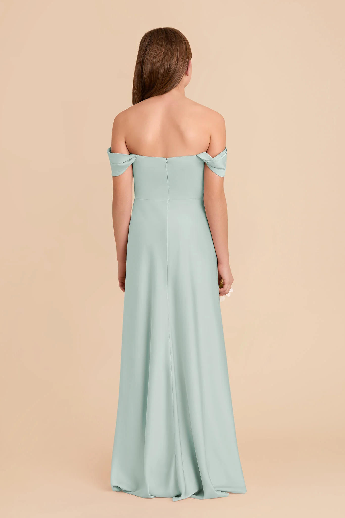 Mimi Junior Matte Satin Dress - Mint - Image 6