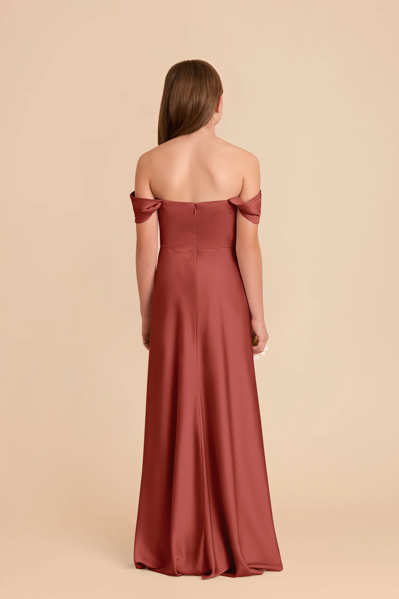 Mimi Junior Matte Satin Dress - Spice - Image 6