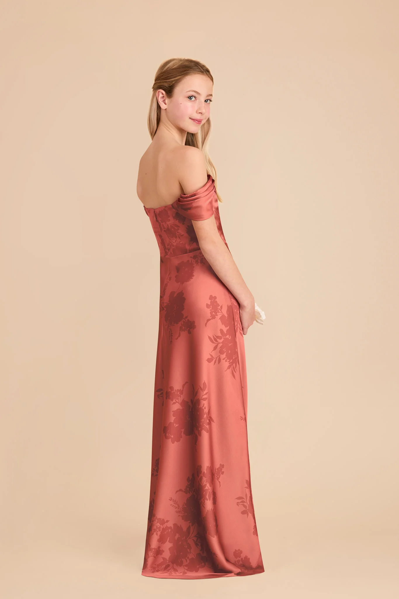 Mimi Junior Matte Satin Dress - Wild Rose Whimsical Blooms - Image 5