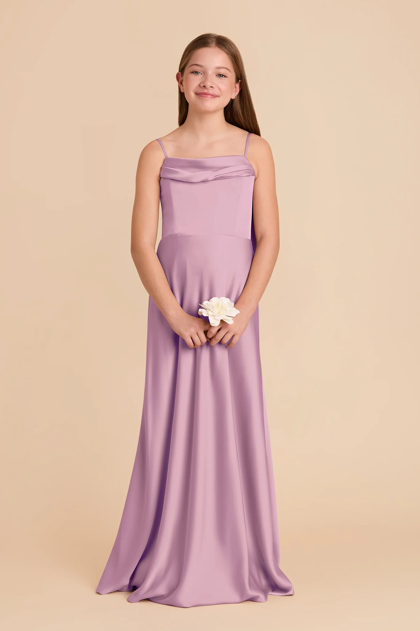 Mimi Matte Satin Junior Dress - Orchid - Image 2