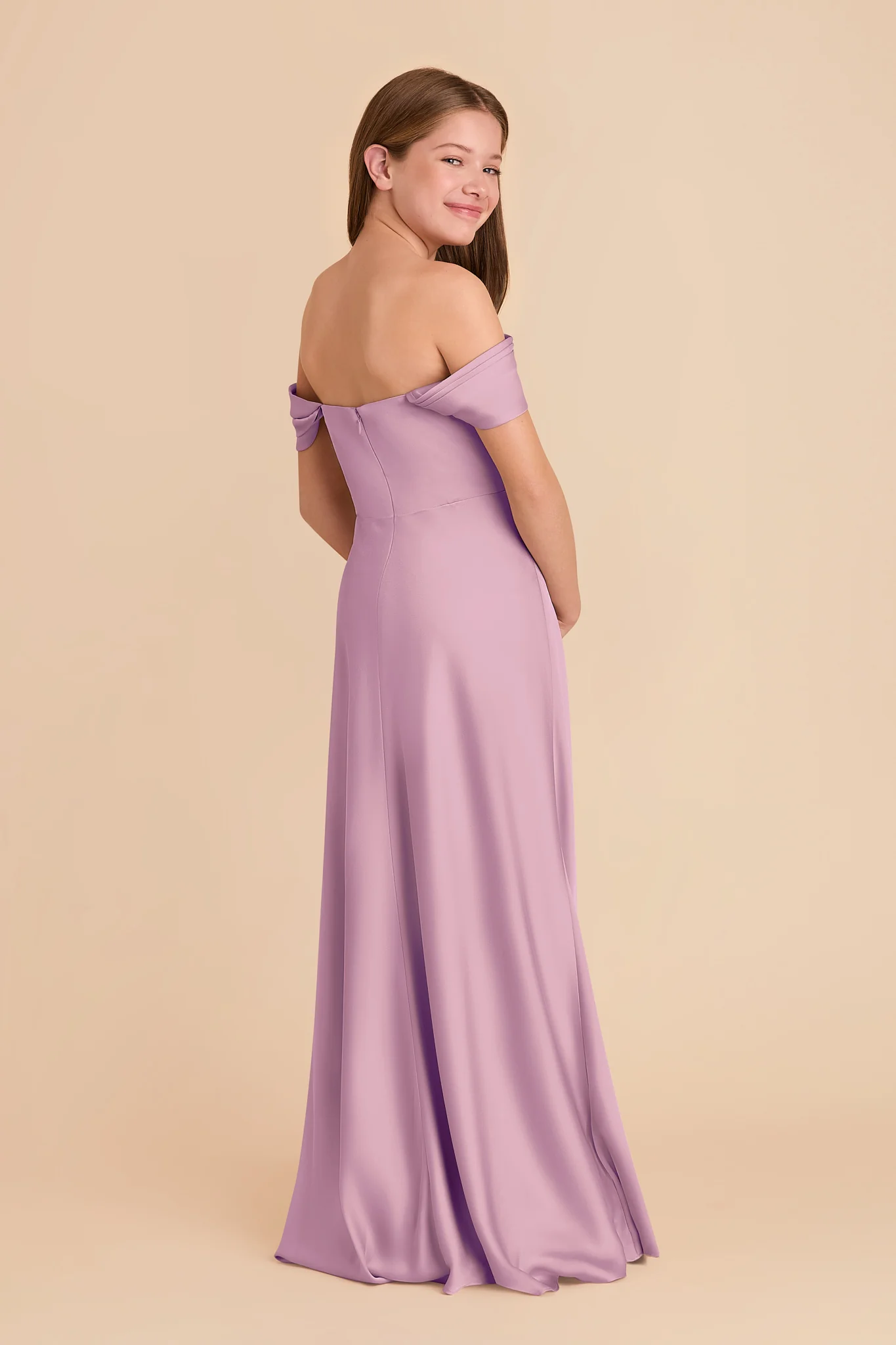 Mimi Matte Satin Junior Dress - Orchid - Image 5