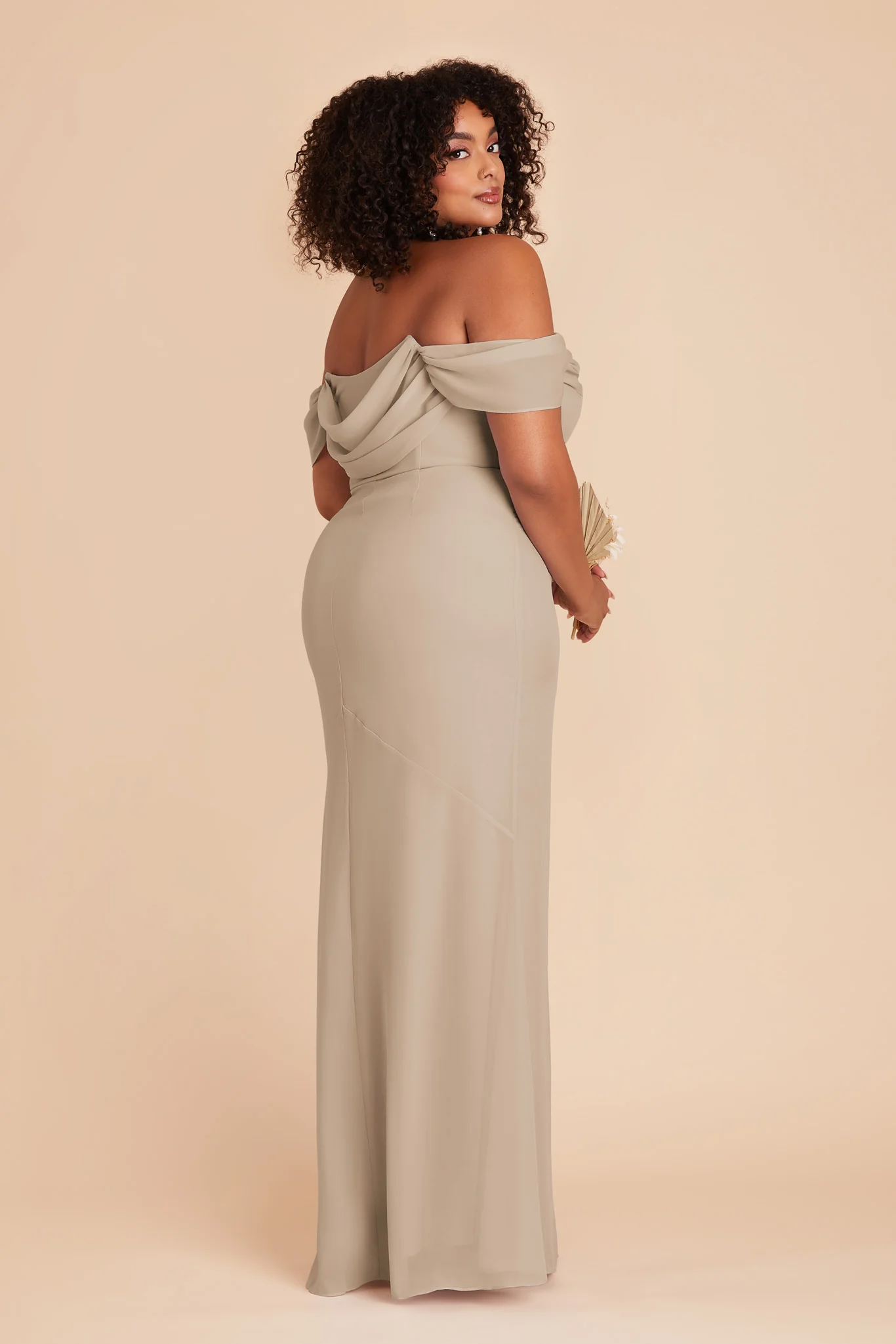 Mira Chiffon Dress - Almond - Image 16