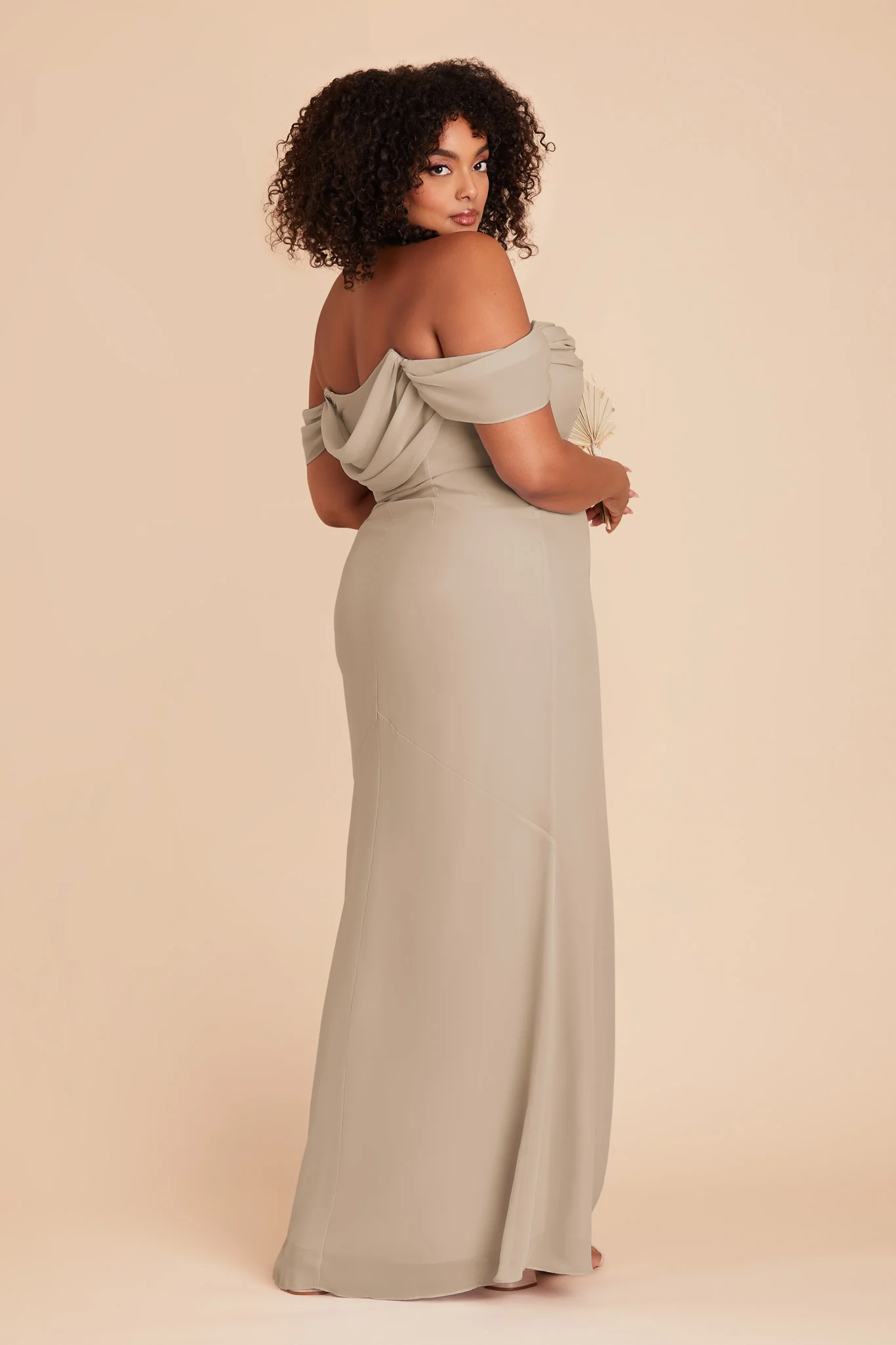 Mira Chiffon Dress - Almond - Image 17