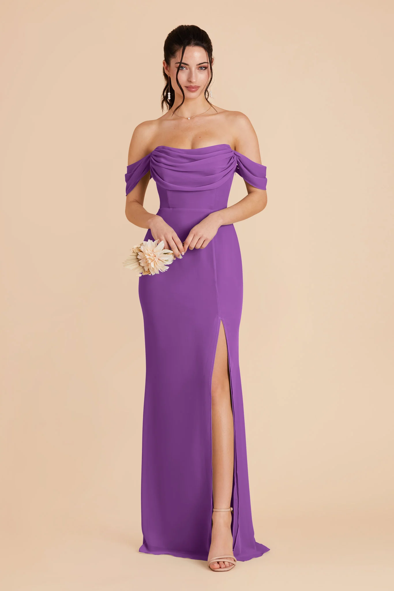 Mira Chiffon Dress - Amethyst