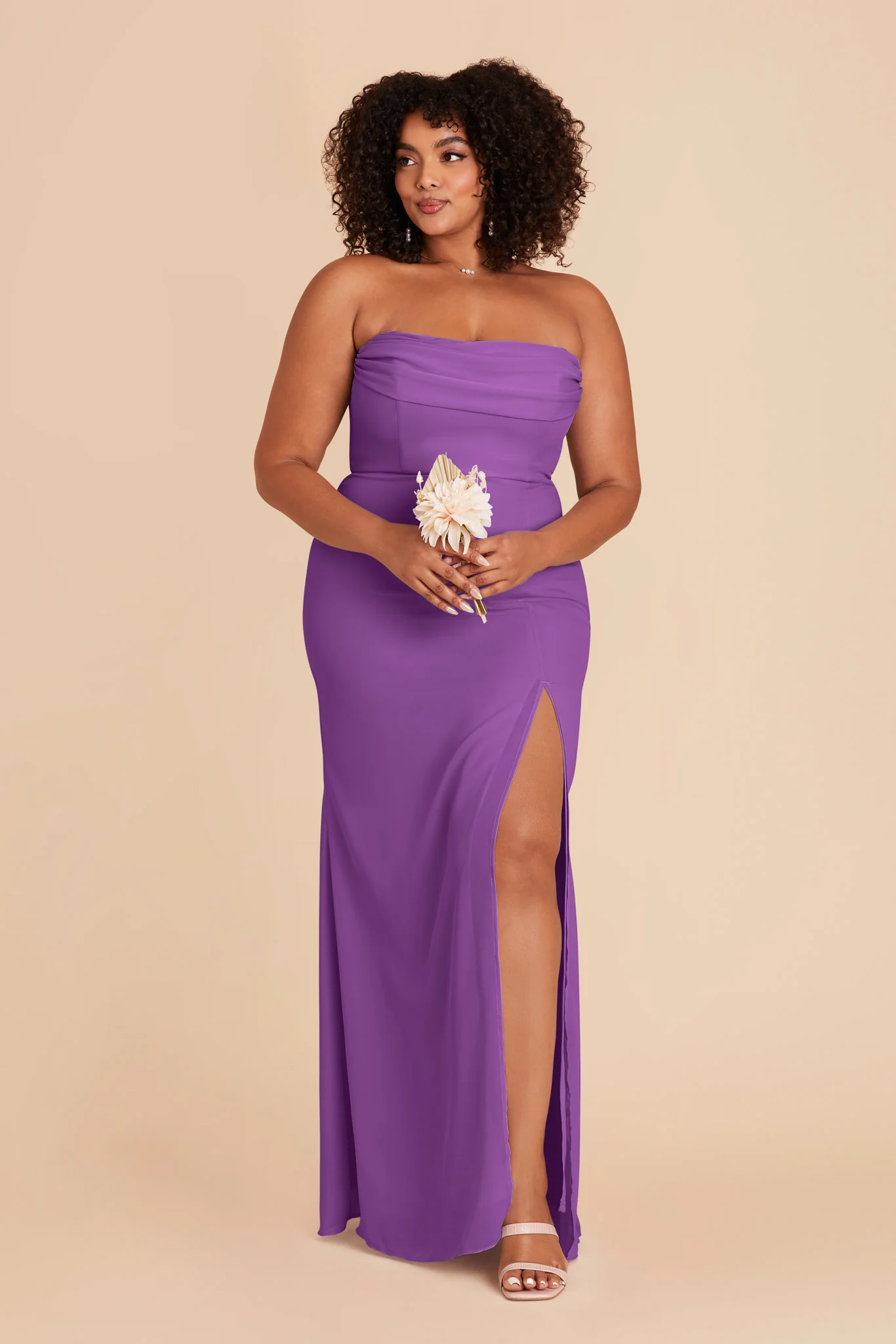 Mira Chiffon Dress - Amethyst - Image 2