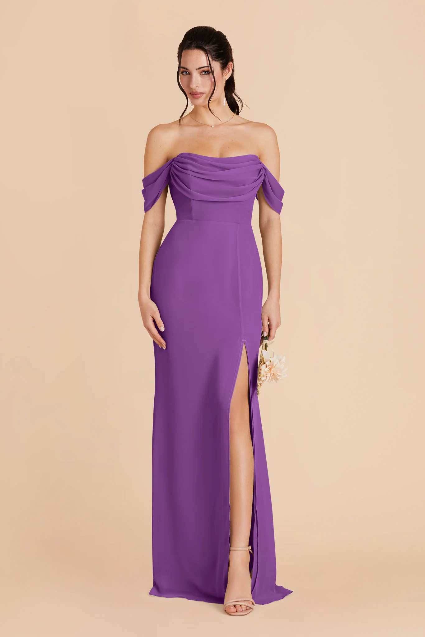 Mira Chiffon Dress - Amethyst - Image 3