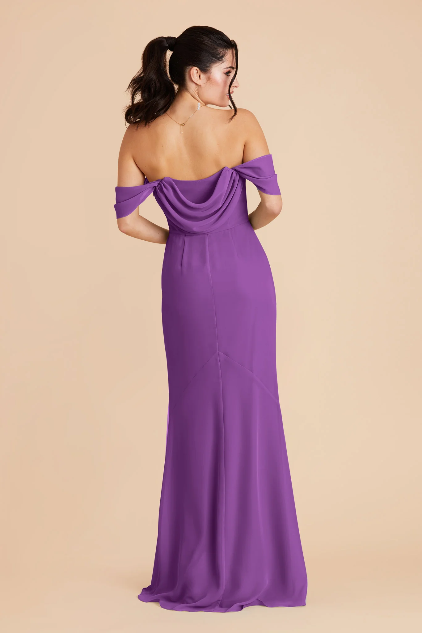 Mira Chiffon Dress - Amethyst - Image 4