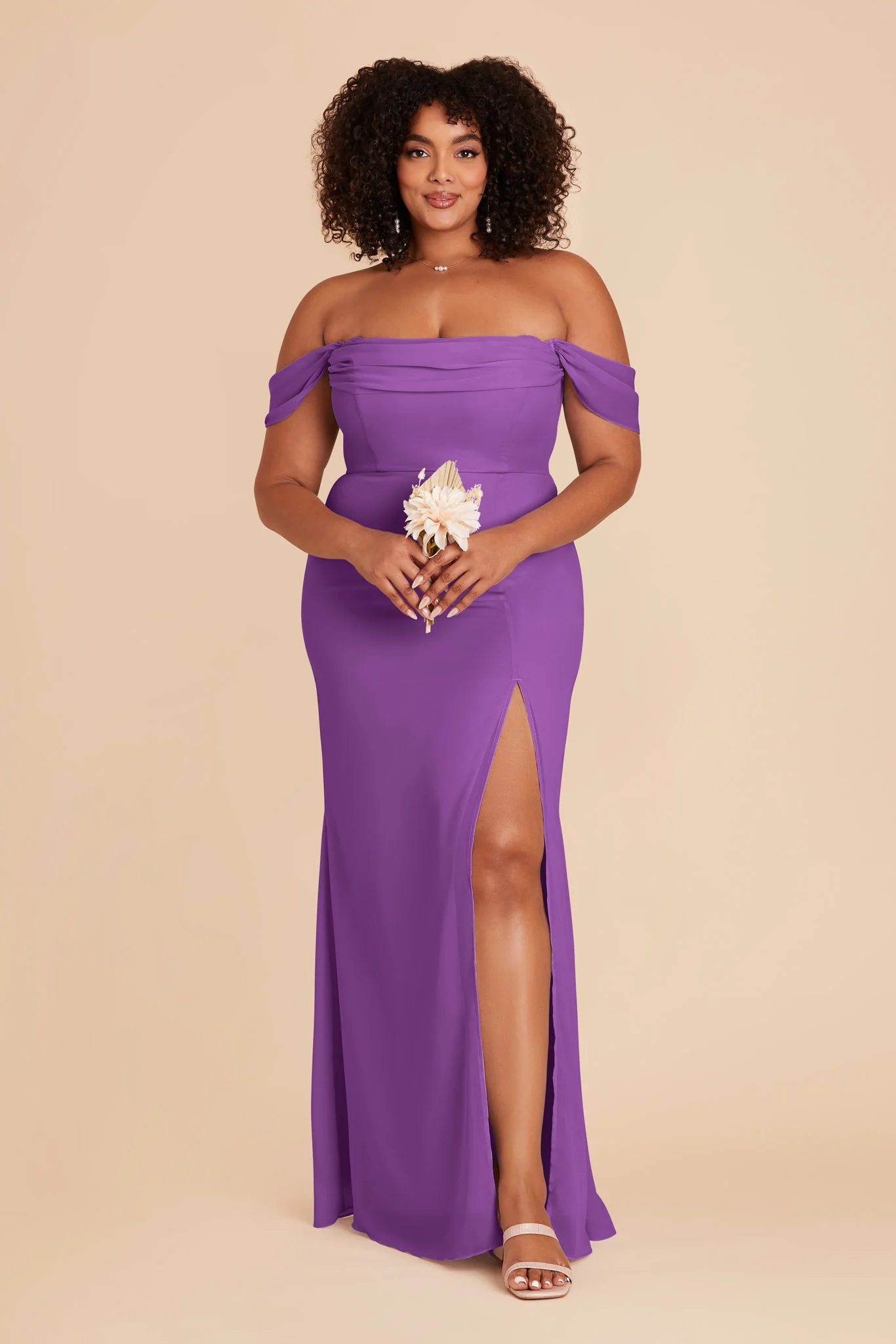 Mira Chiffon Dress - Amethyst - Image 6