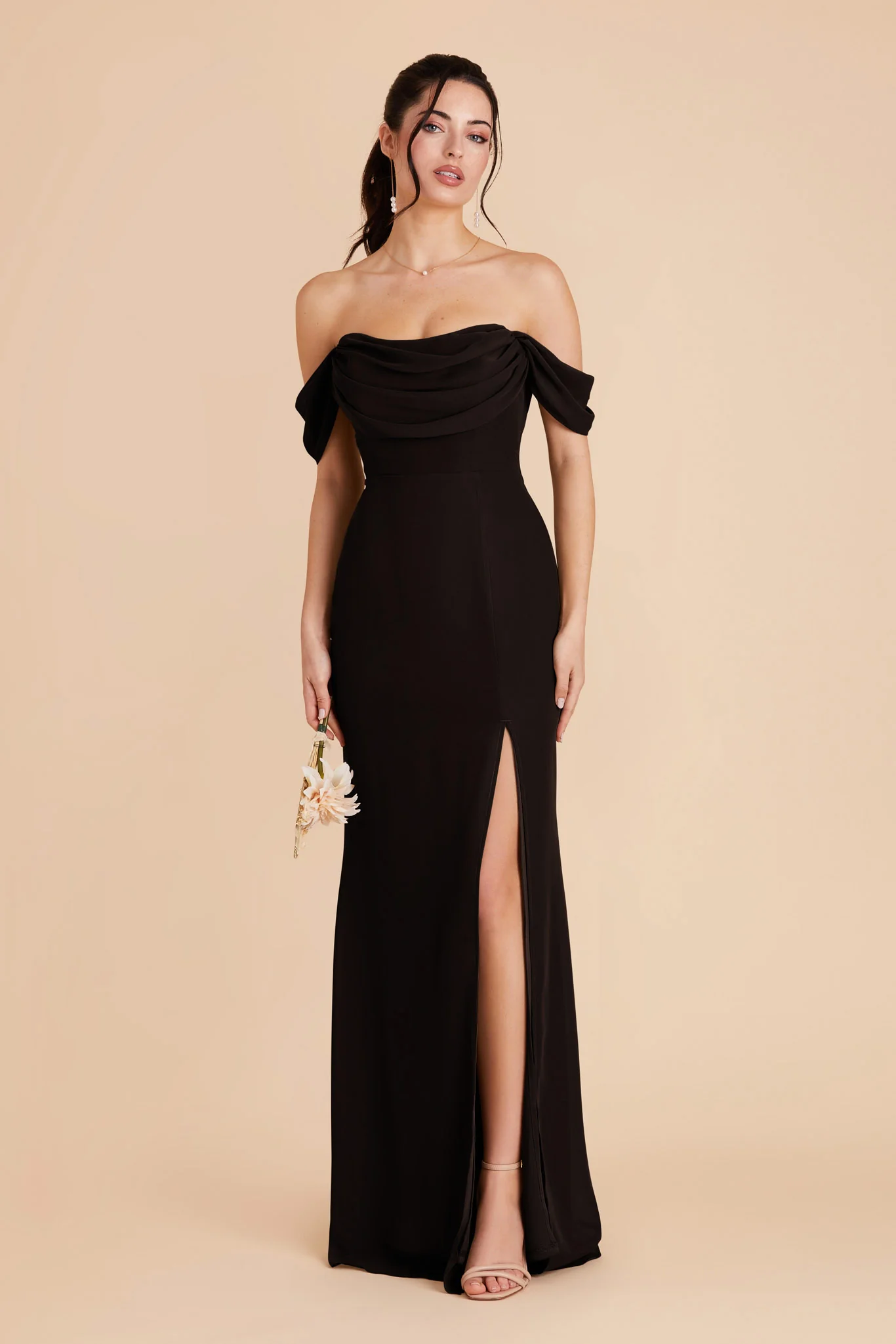 Mira Chiffon Dress - Black