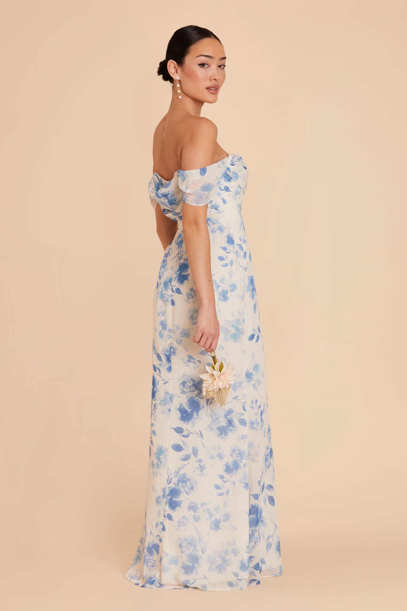 Mira Chiffon Dress - Blue Rococo Floral - Image 7
