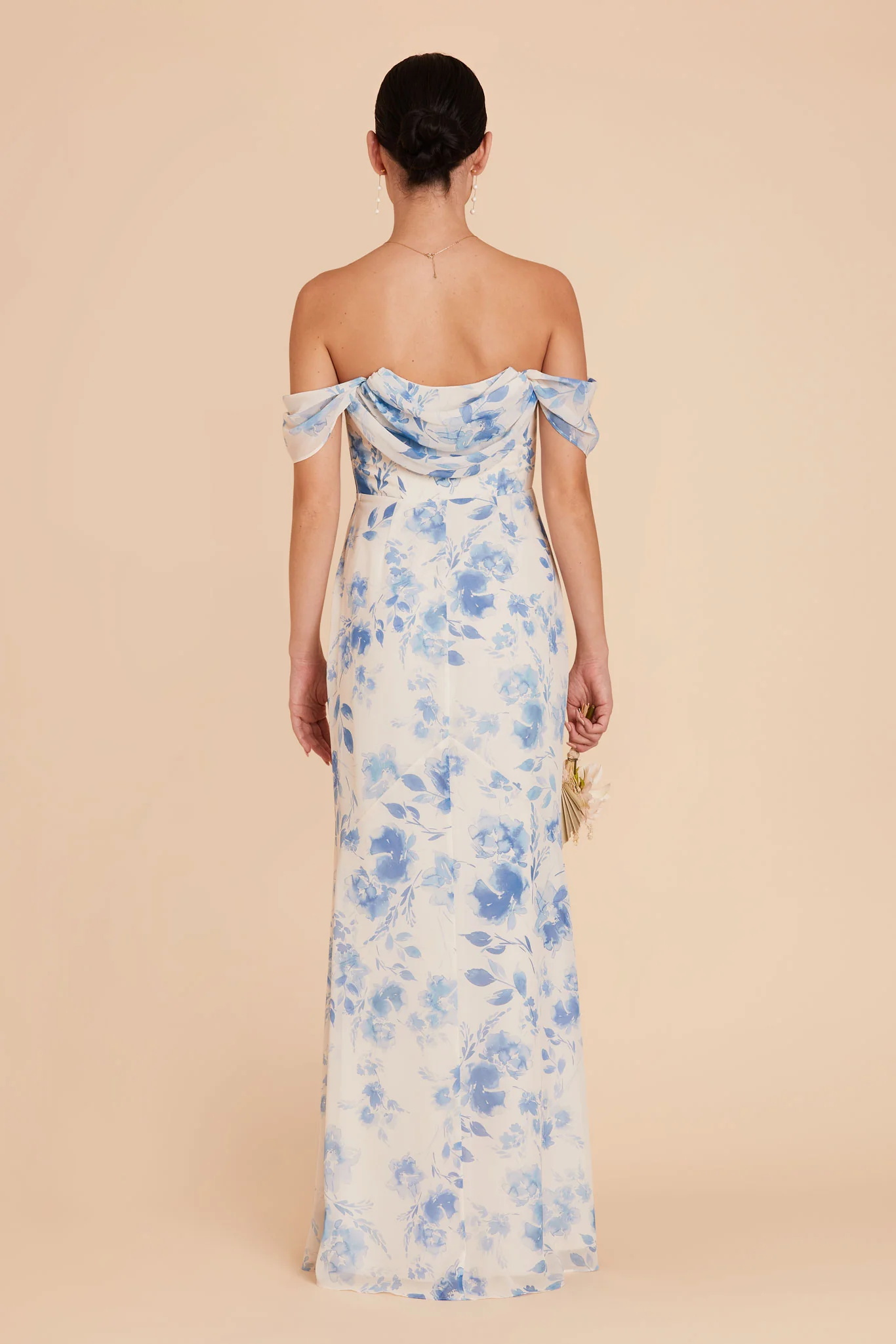 Mira Chiffon Dress - Blue Rococo Floral - Image 9