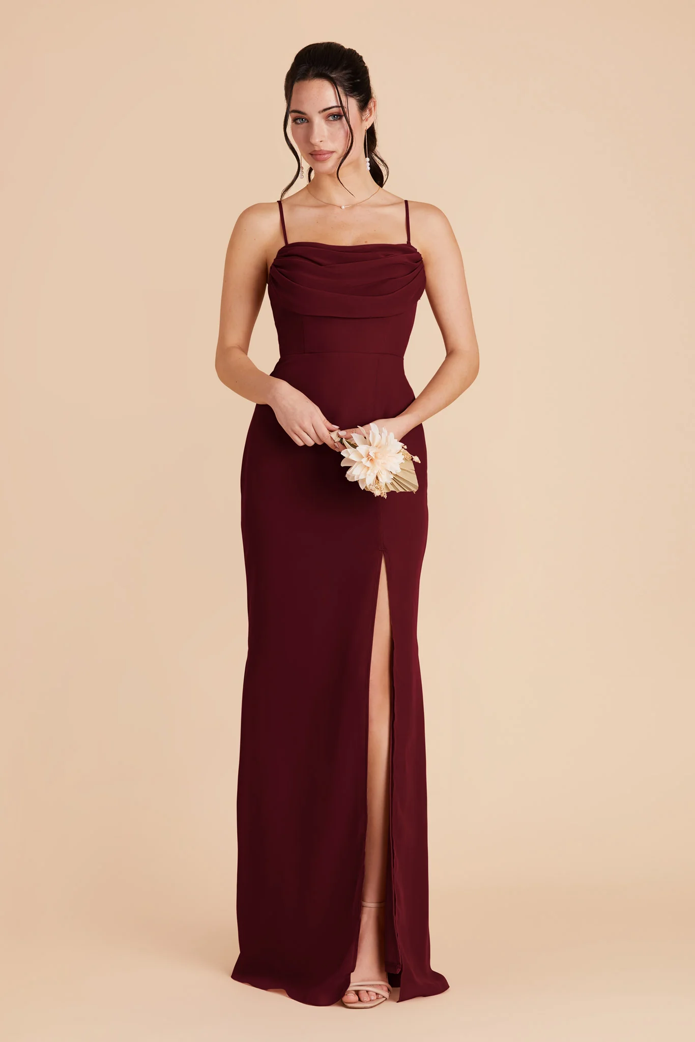 Mira Chiffon Dress - Cabernet - Image 8