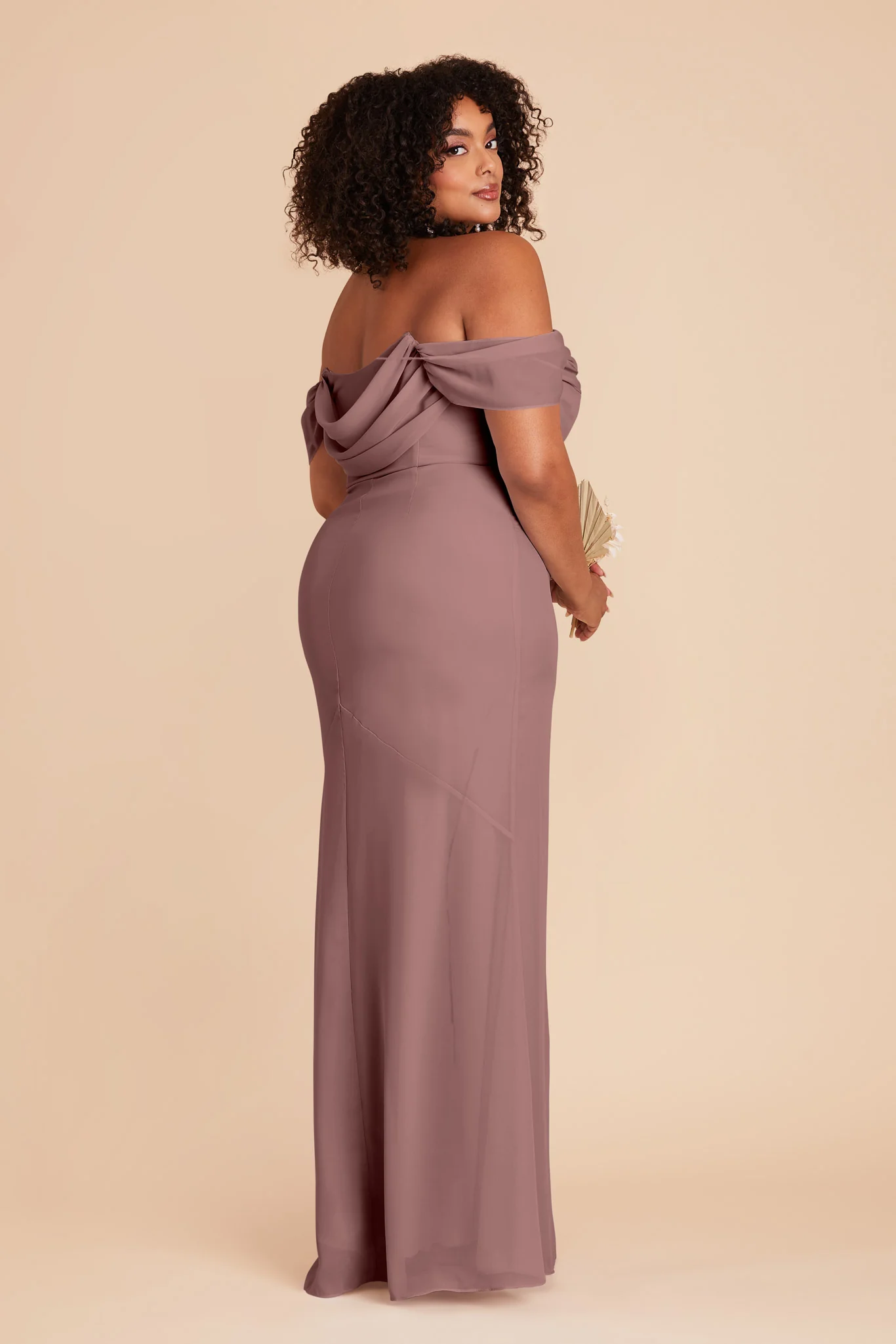 Mira Chiffon Dress - Dark Mauve - Image 15