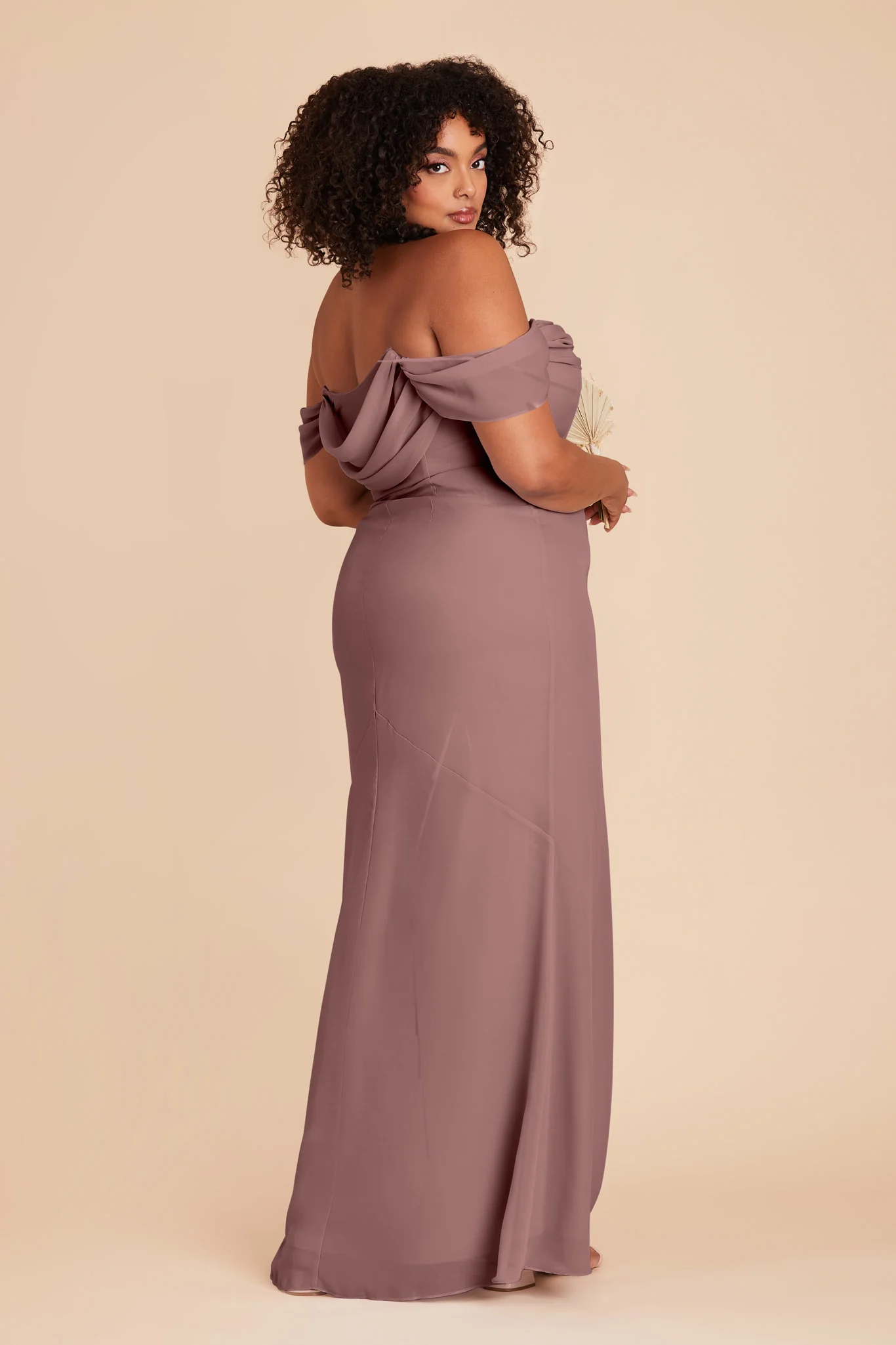 Mira Chiffon Dress - Dark Mauve - Image 16