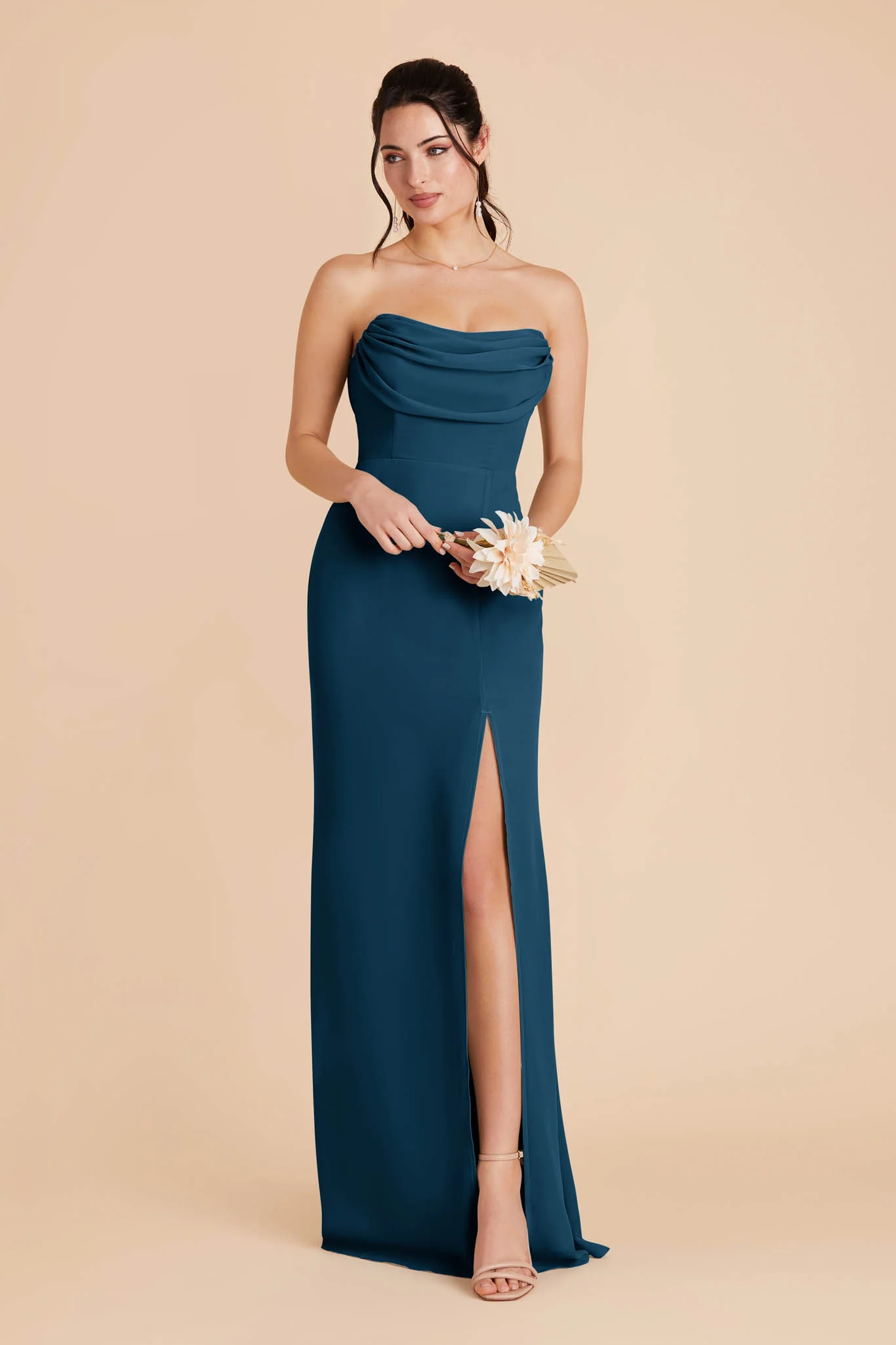 Mira Chiffon Dress - Dark Teal - Image 9