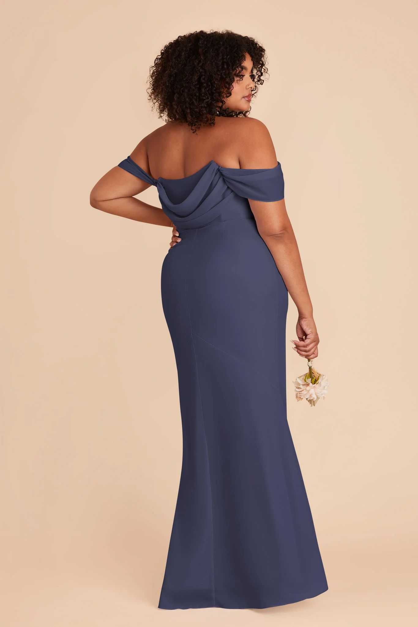Mira Chiffon Dress - Dusk Blue - Image 7
