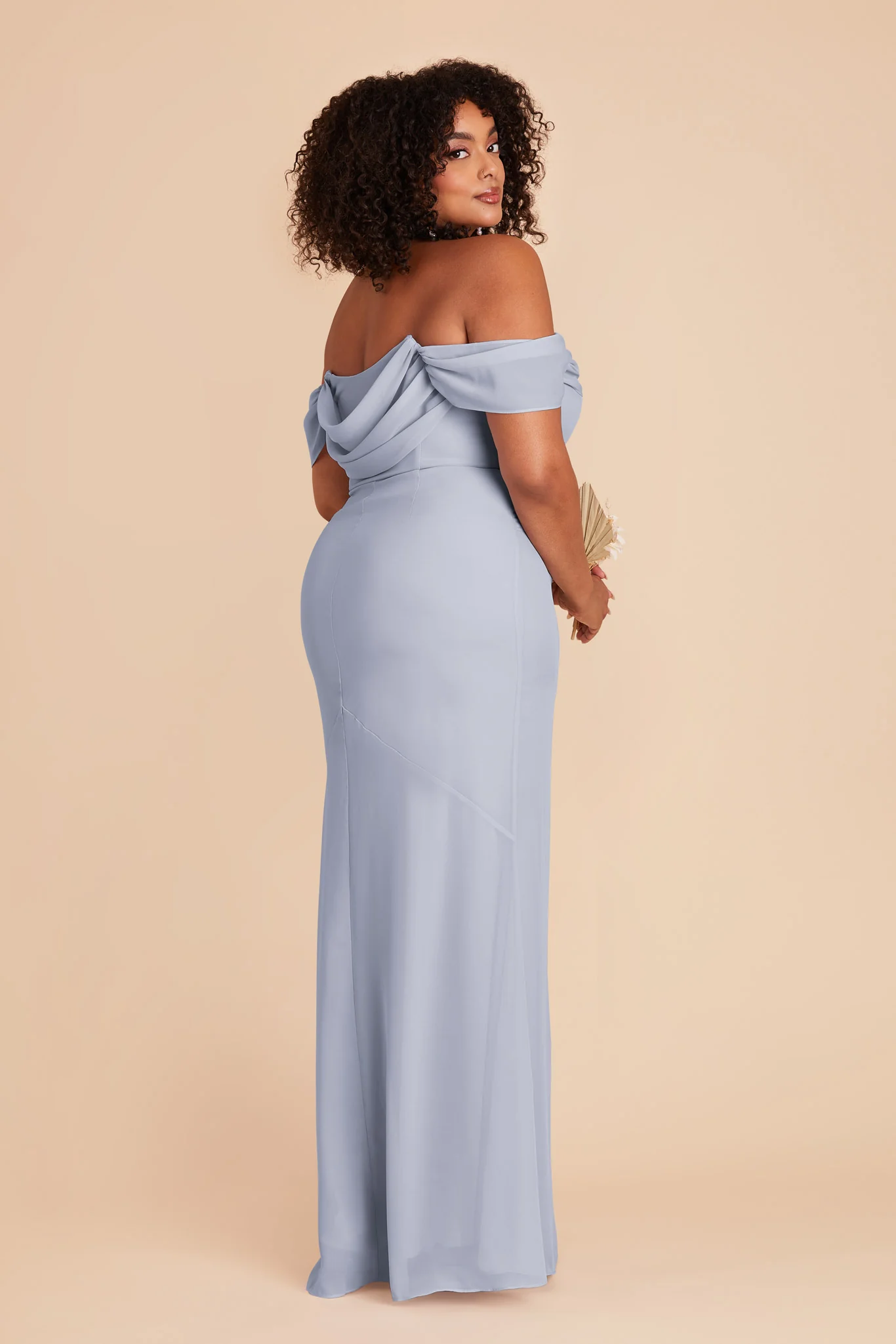 Mira Chiffon Dress - Dusty Blue - Image 16