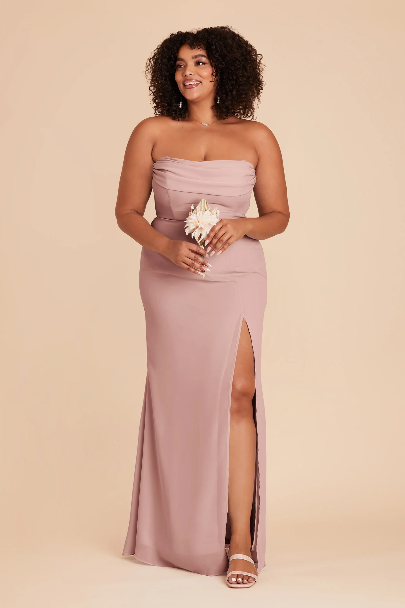 Mira Chiffon Dress - English Rose - Image 12
