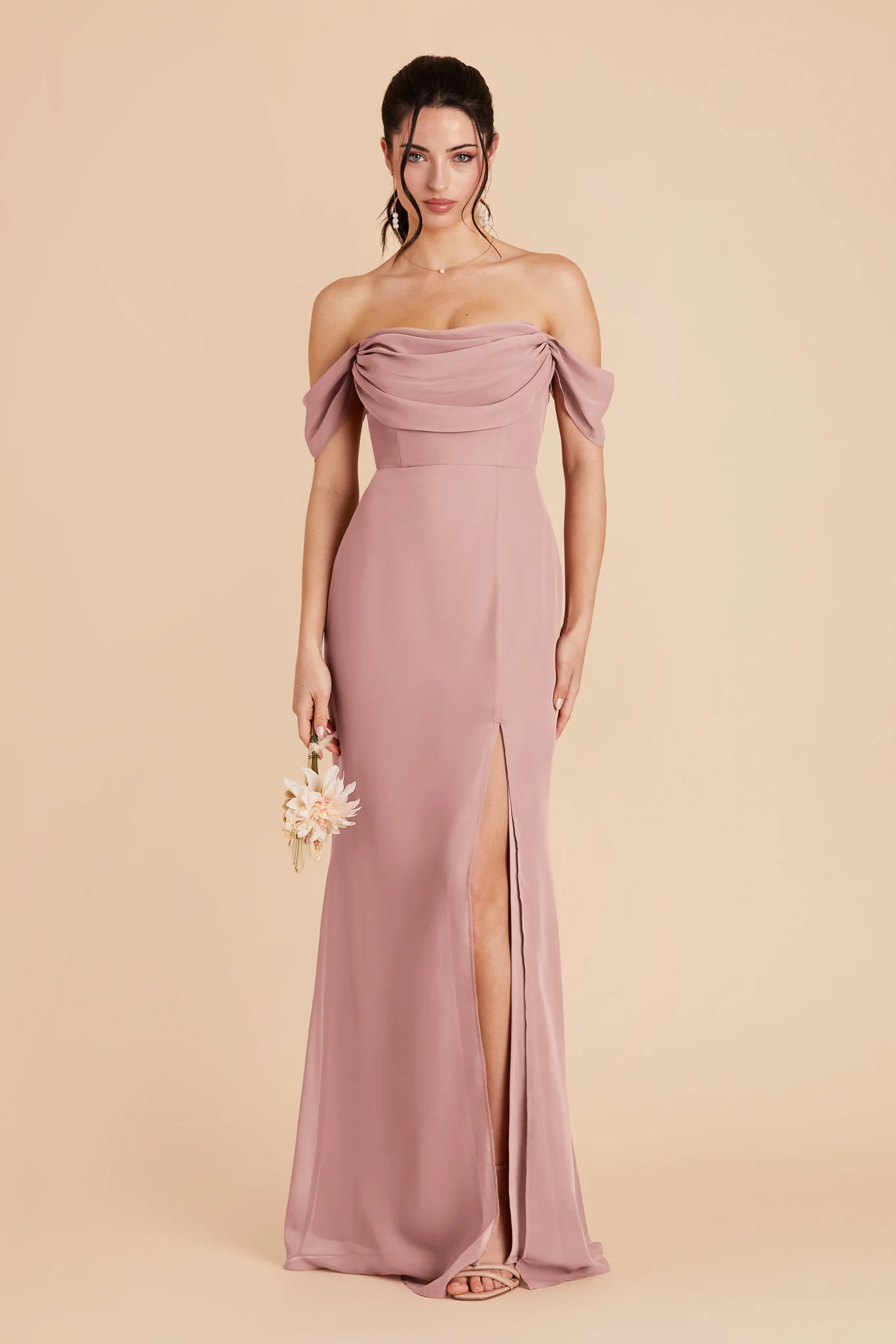 Mira Chiffon Dress - English Rose - Image 3