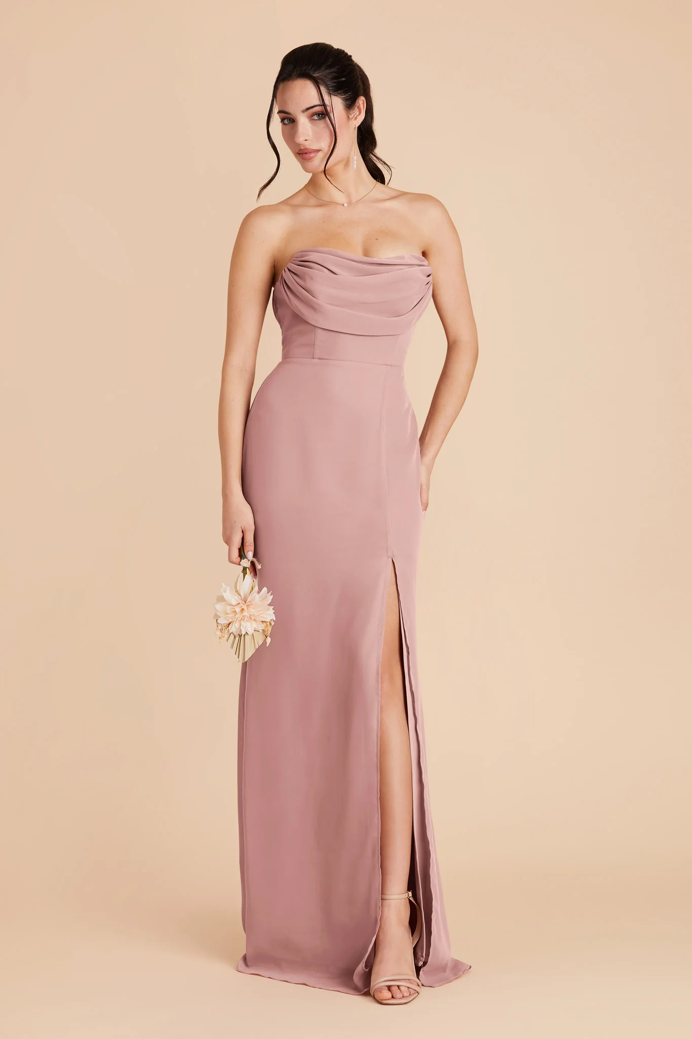 Mira Chiffon Dress - English Rose - Image 4