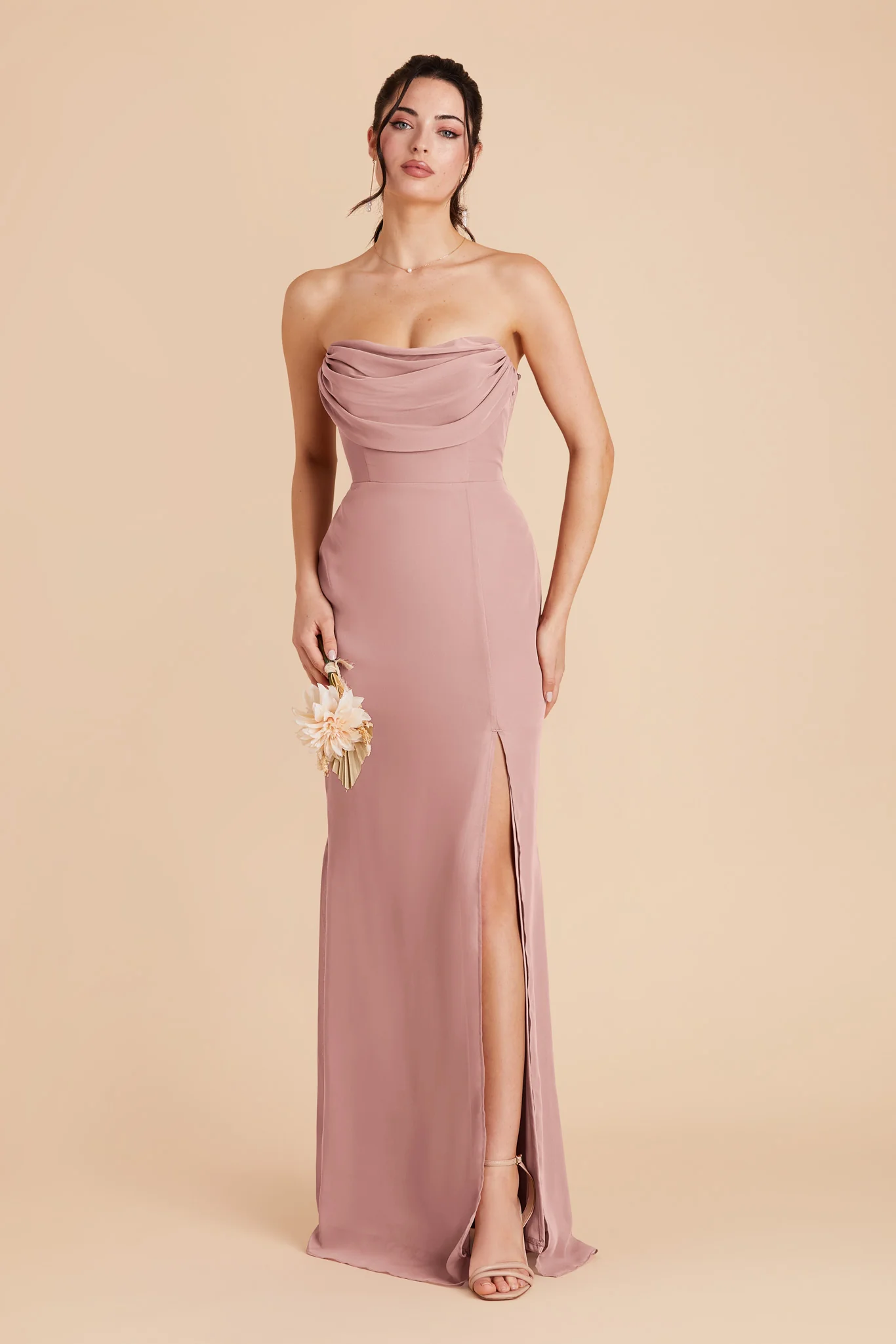 Mira Chiffon Dress - English Rose - Image 5