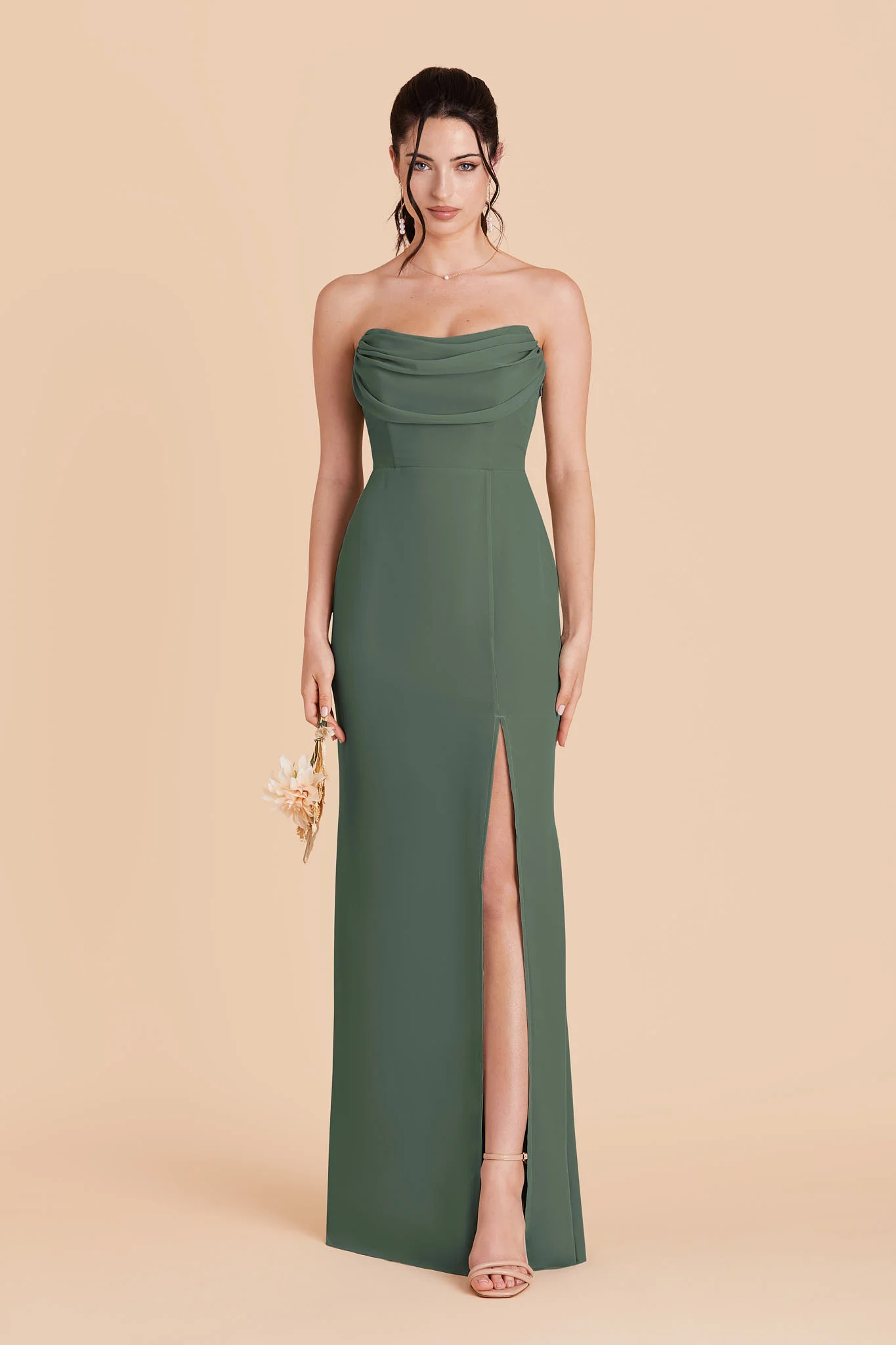 Mira Chiffon Dress - Eucalyptus