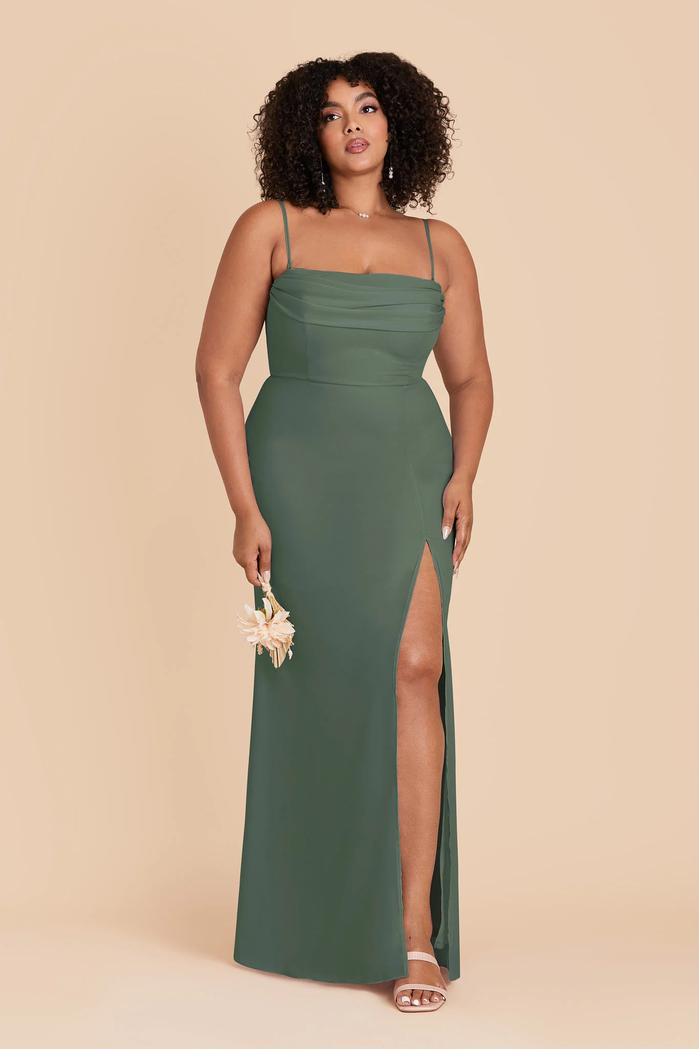 Mira Chiffon Dress - Eucalyptus - Image 2