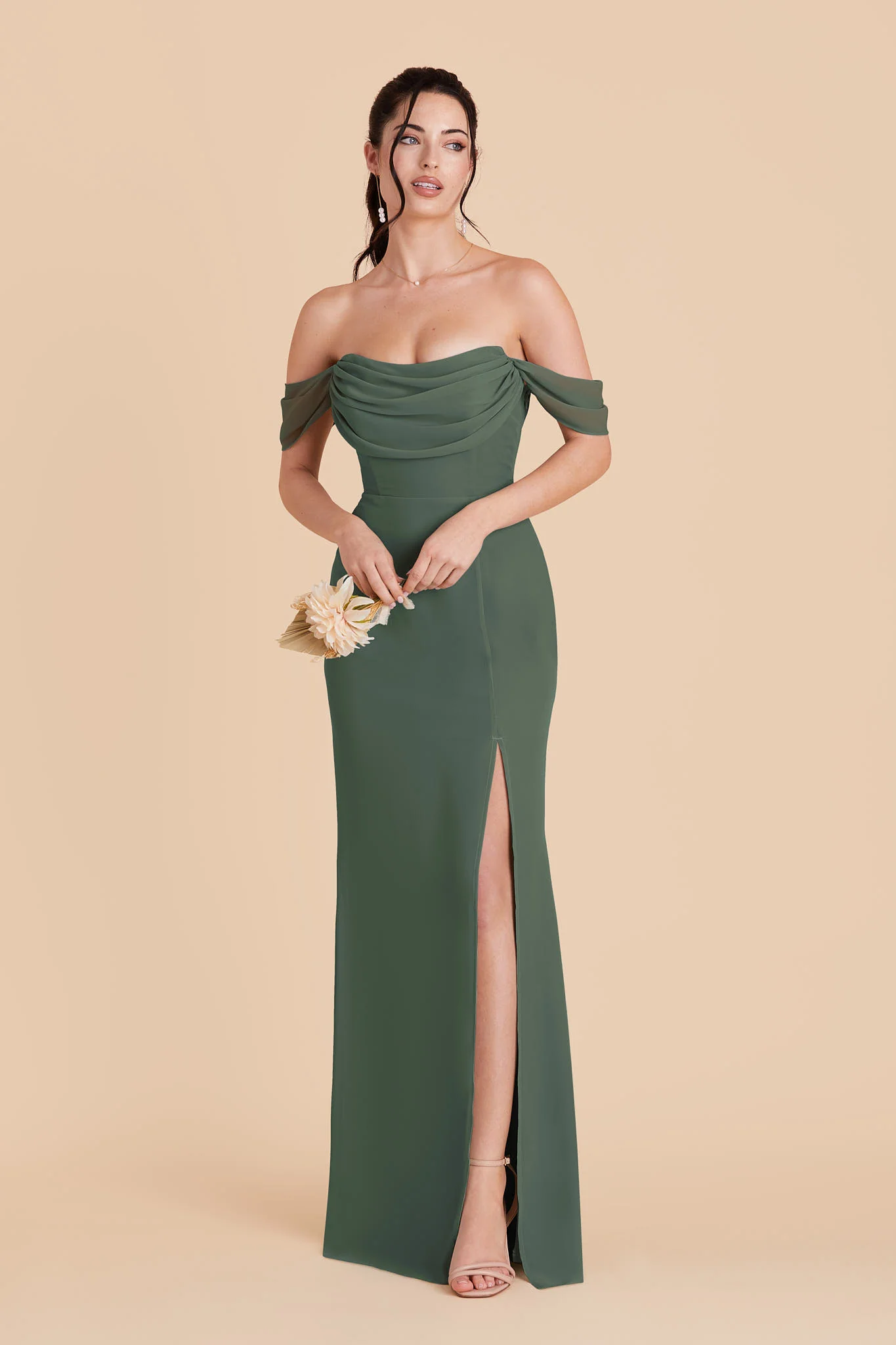 Mira Chiffon Dress - Eucalyptus - Image 4