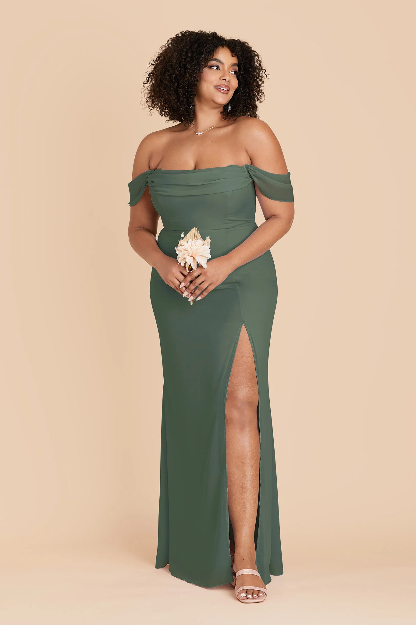 Mira Chiffon Dress - Eucalyptus - Image 7