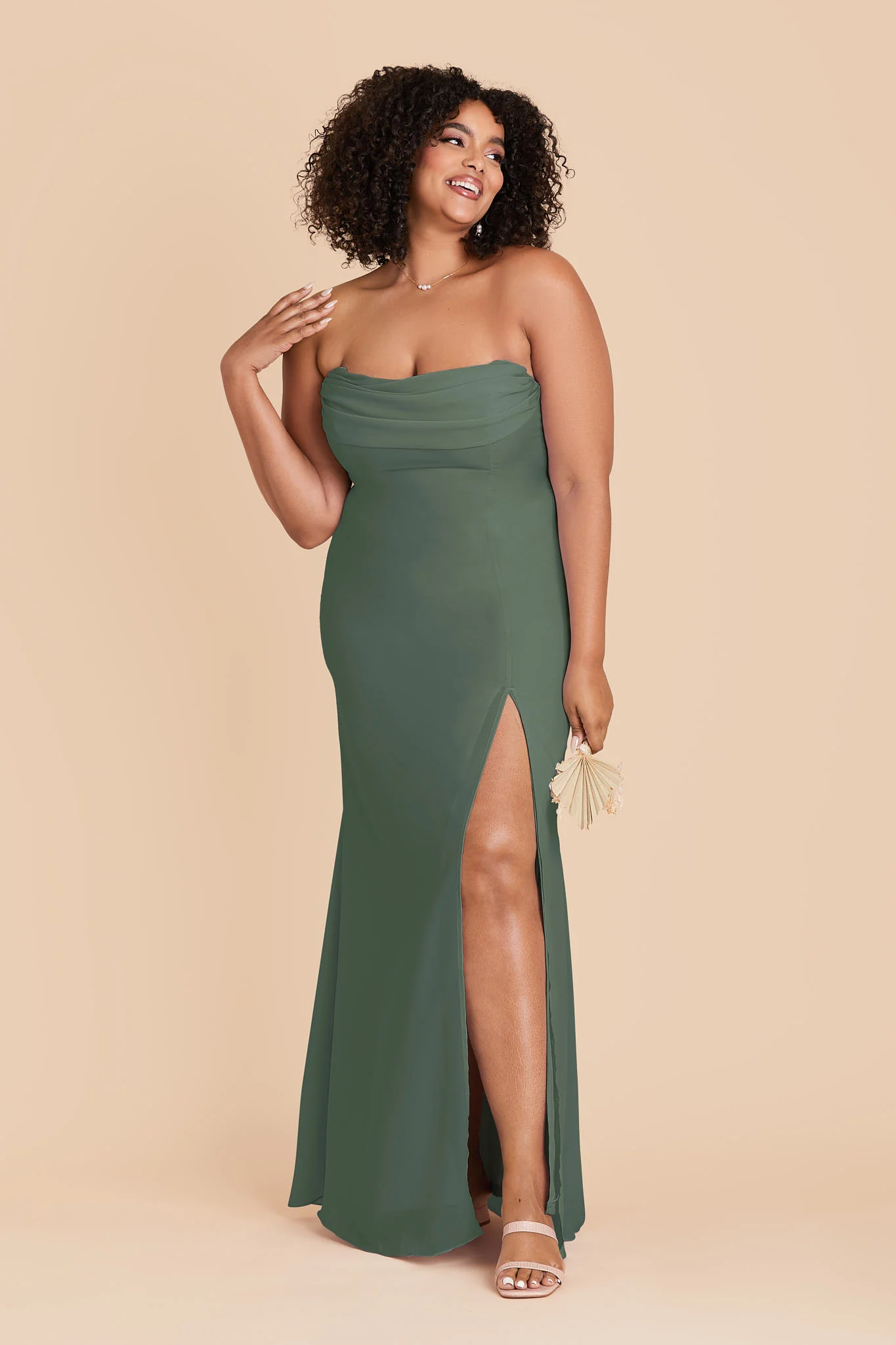 Mira Chiffon Dress - Eucalyptus - Image 8
