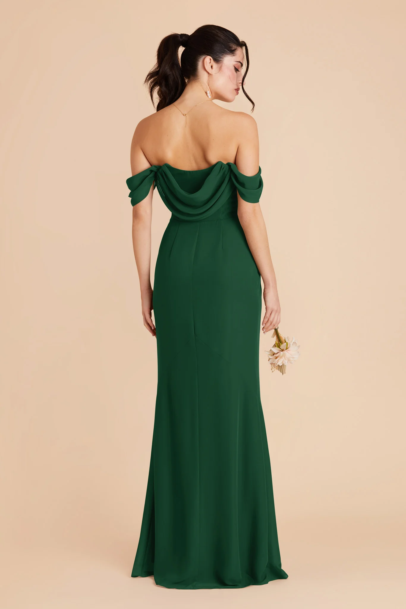 Mira Chiffon Dress - Forest Green - Image 5