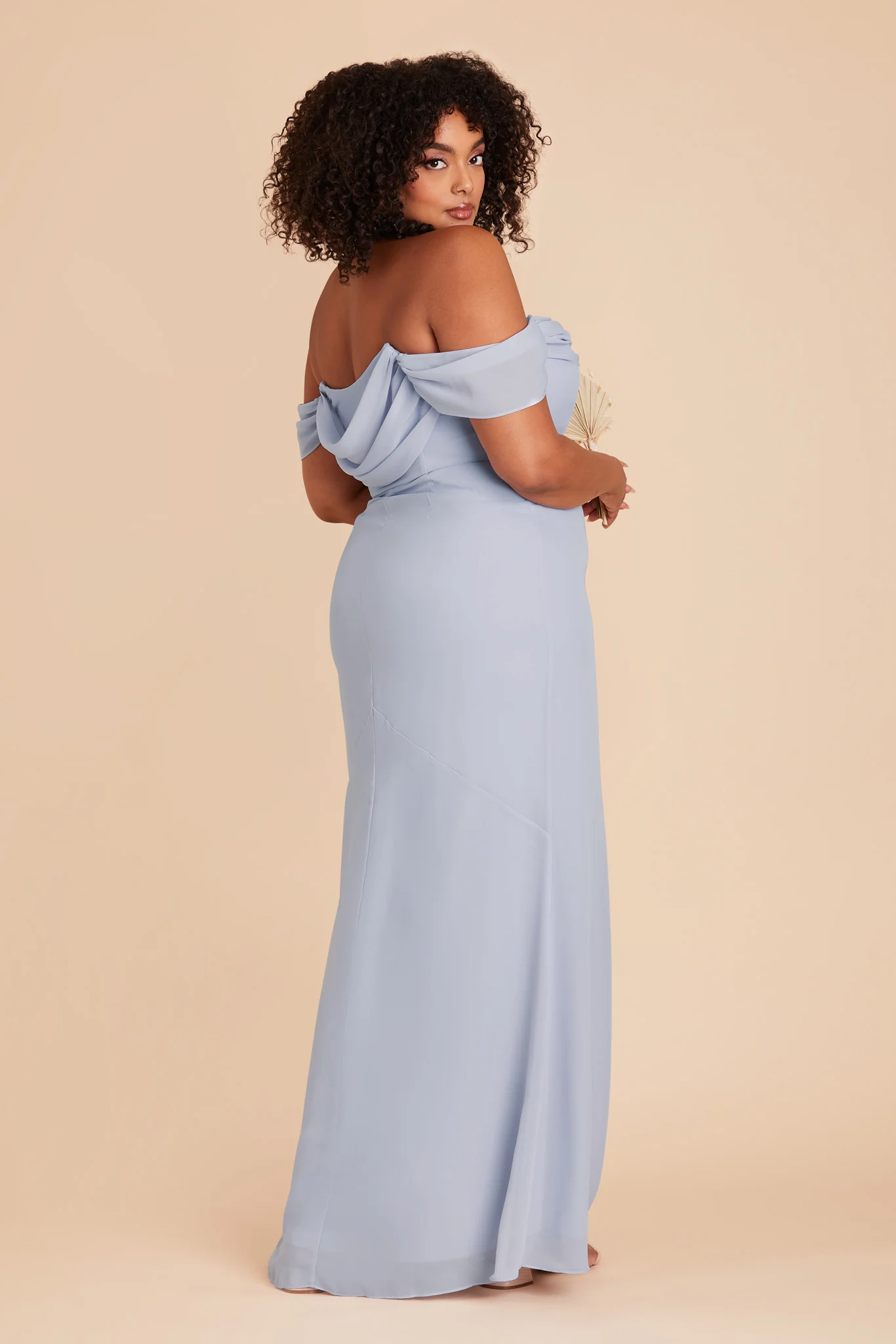 Mira Chiffon Dress - Ice Blue - Image 17