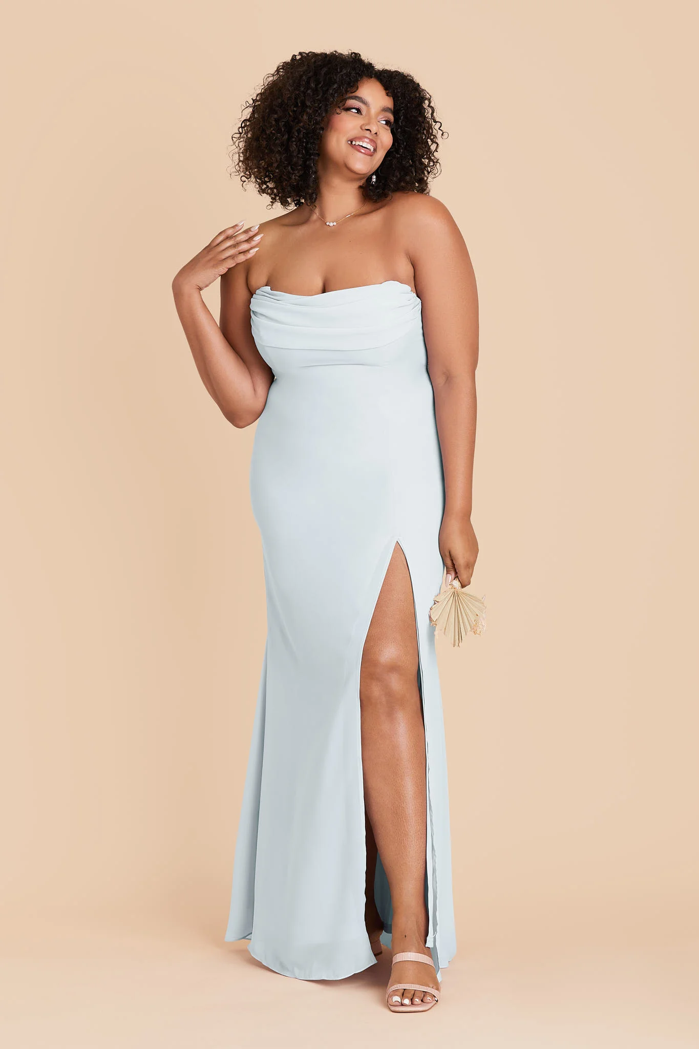 Mira Chiffon Dress - Mist Blue - Image 2