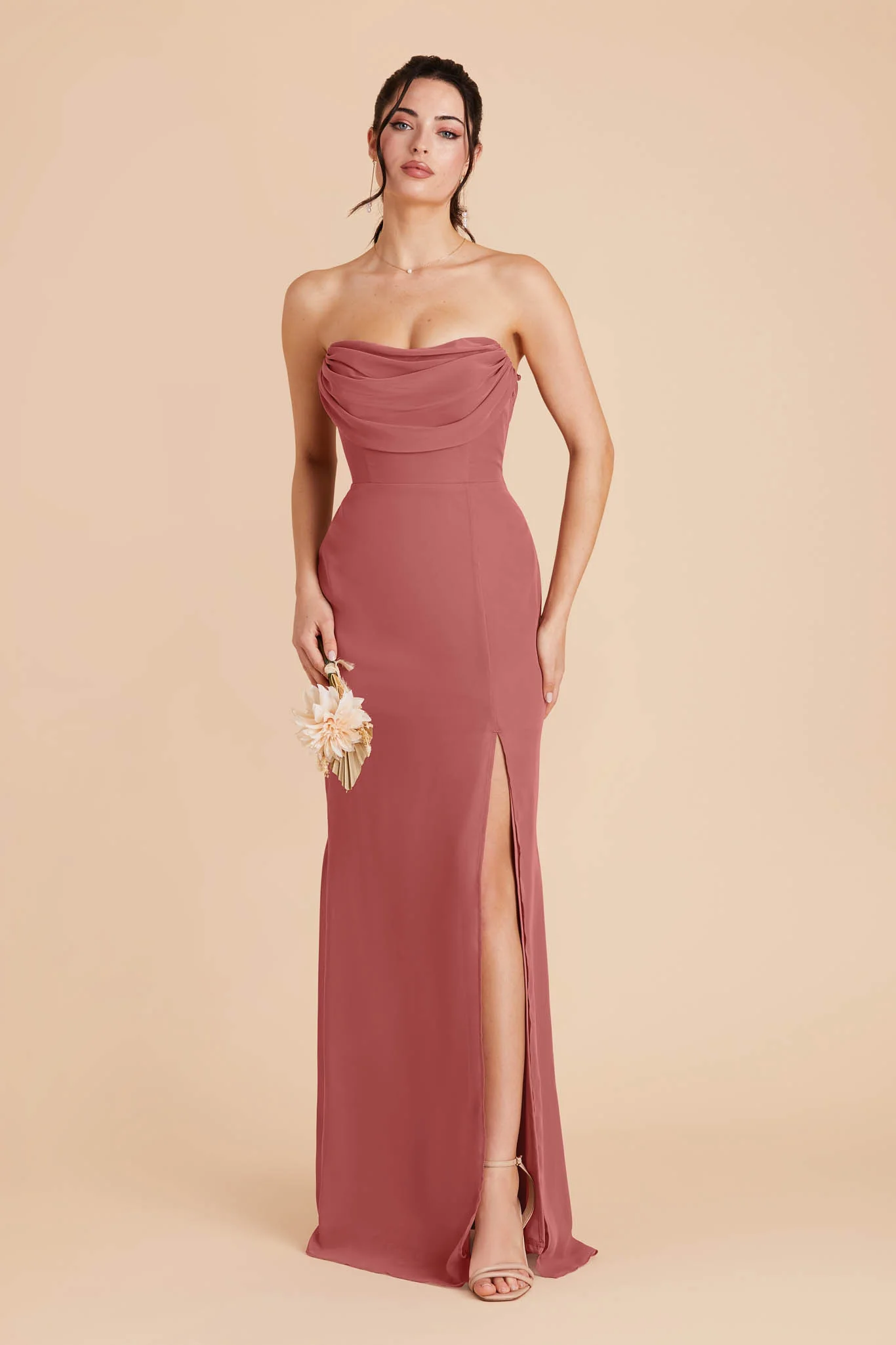 Mira Chiffon Dress - Mulberry - Image 7