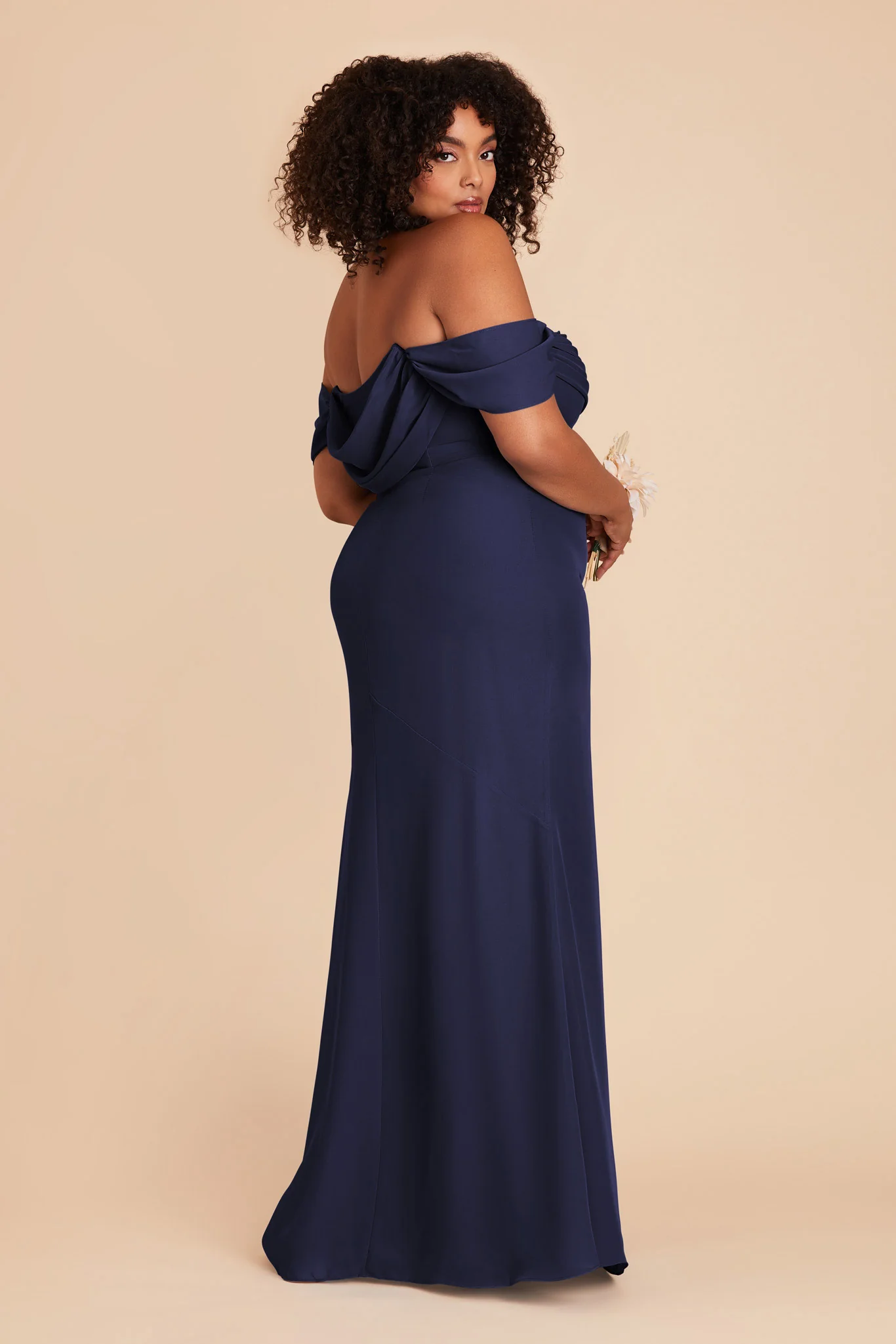 Mira Chiffon Dress - Navy - Image 16