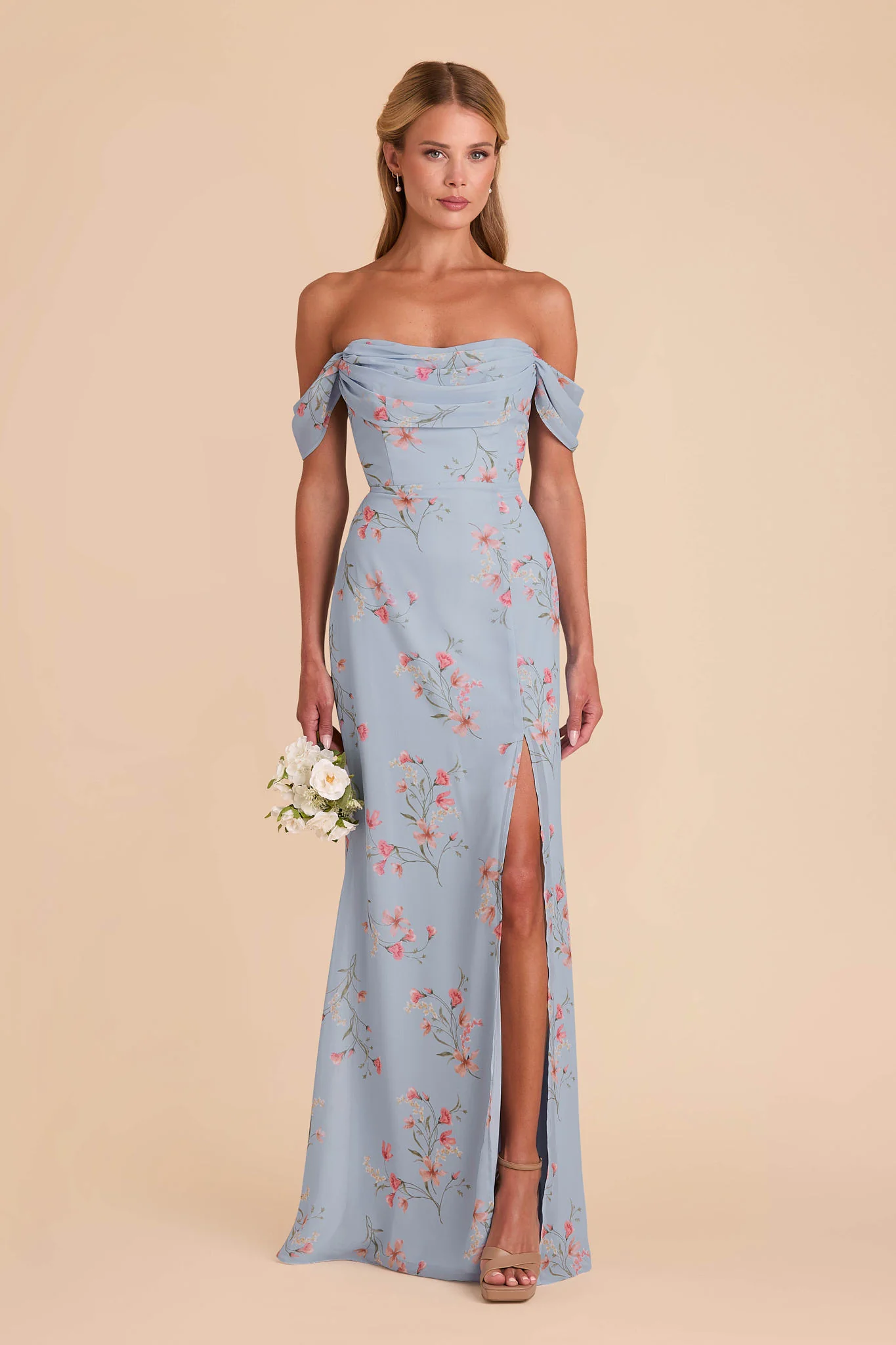 Mira Chiffon Dress - Periwinkle Blue Le Fleur