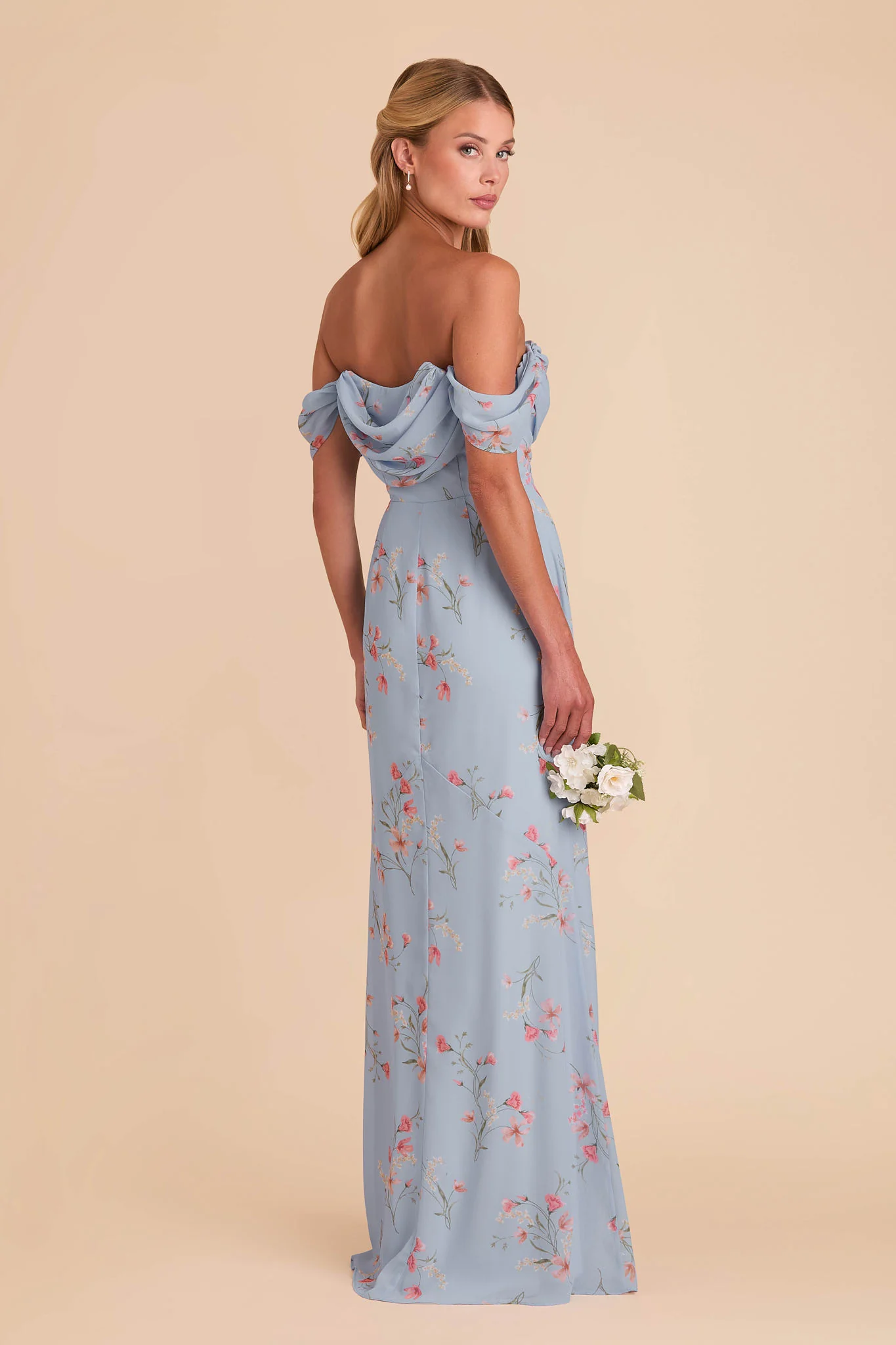 Mira Chiffon Dress - Periwinkle Blue Le Fleur - Image 5