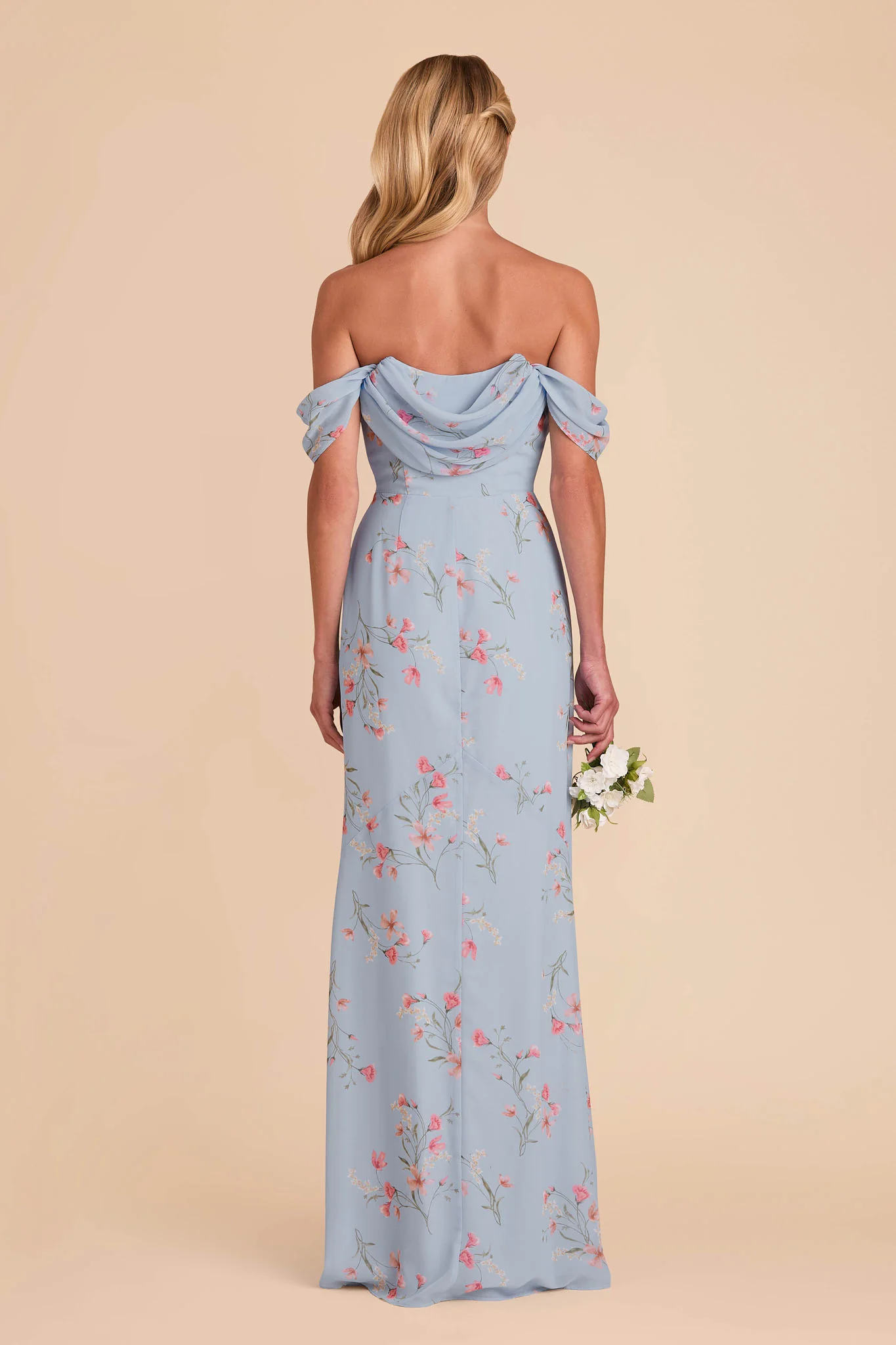 Mira Chiffon Dress - Periwinkle Blue Le Fleur - Image 6