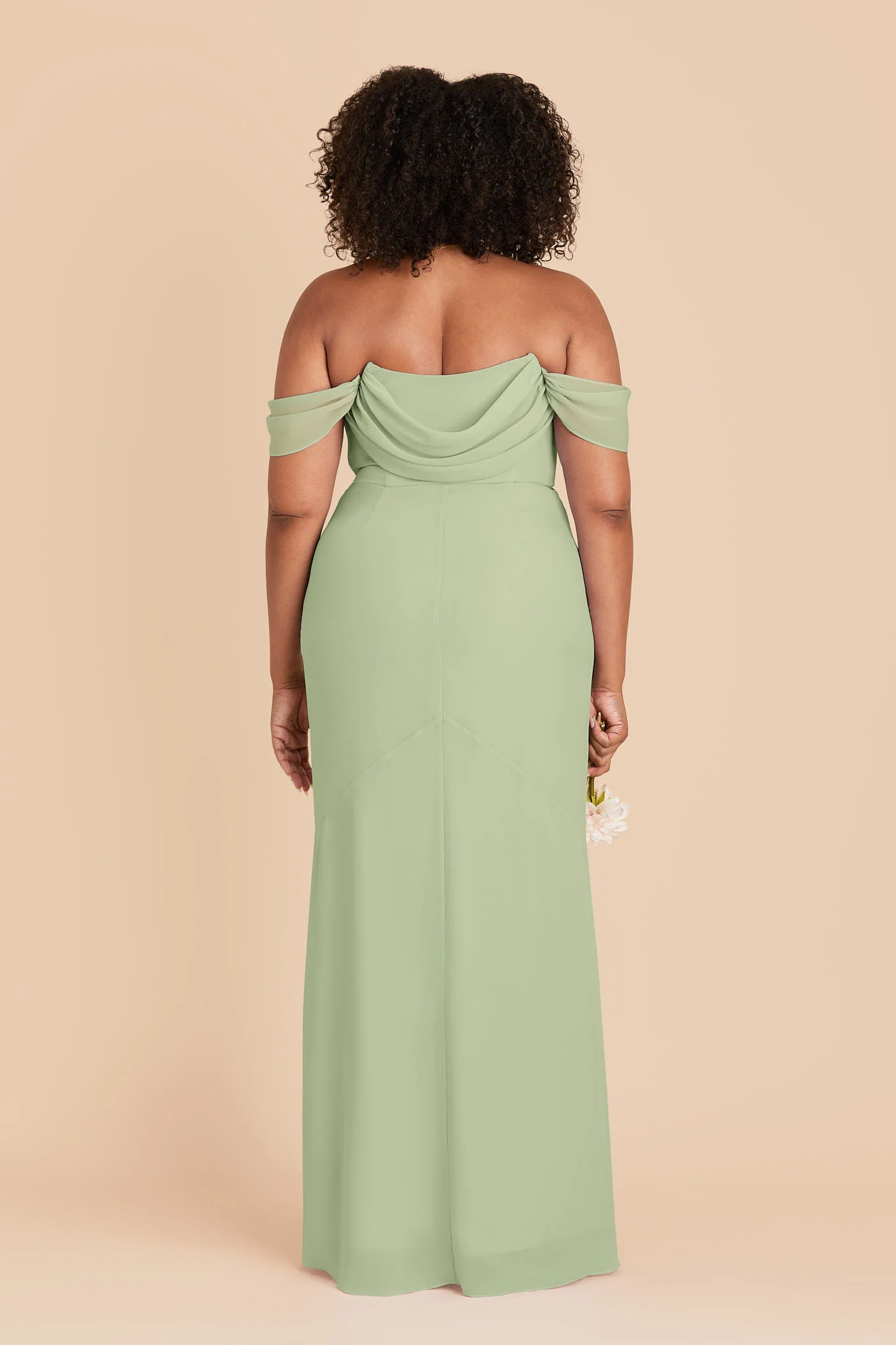 Mira Chiffon Dress - Pistachio - Image 9