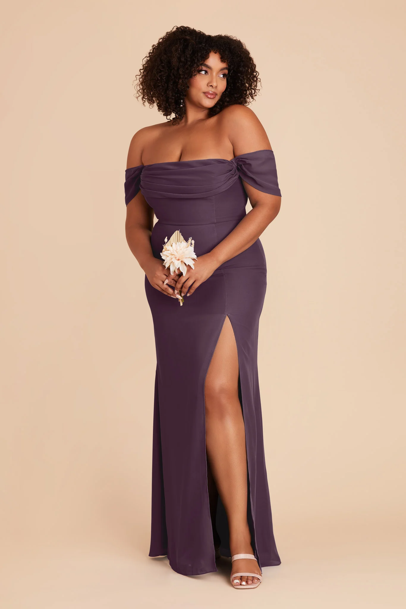 Mira Chiffon Dress - Plum - Image 13