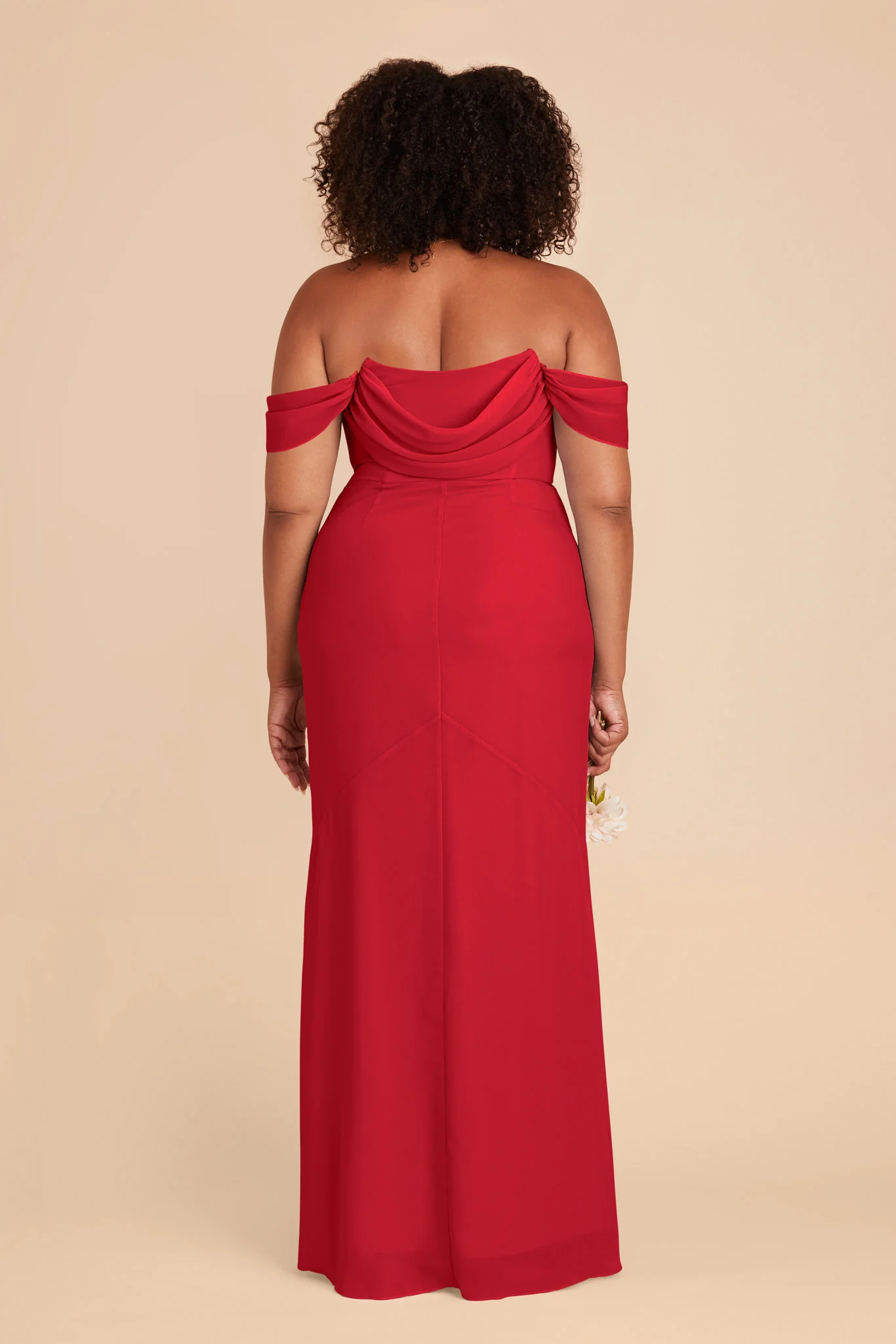 Mira Chiffon Dress - Ruby Red - Image 7