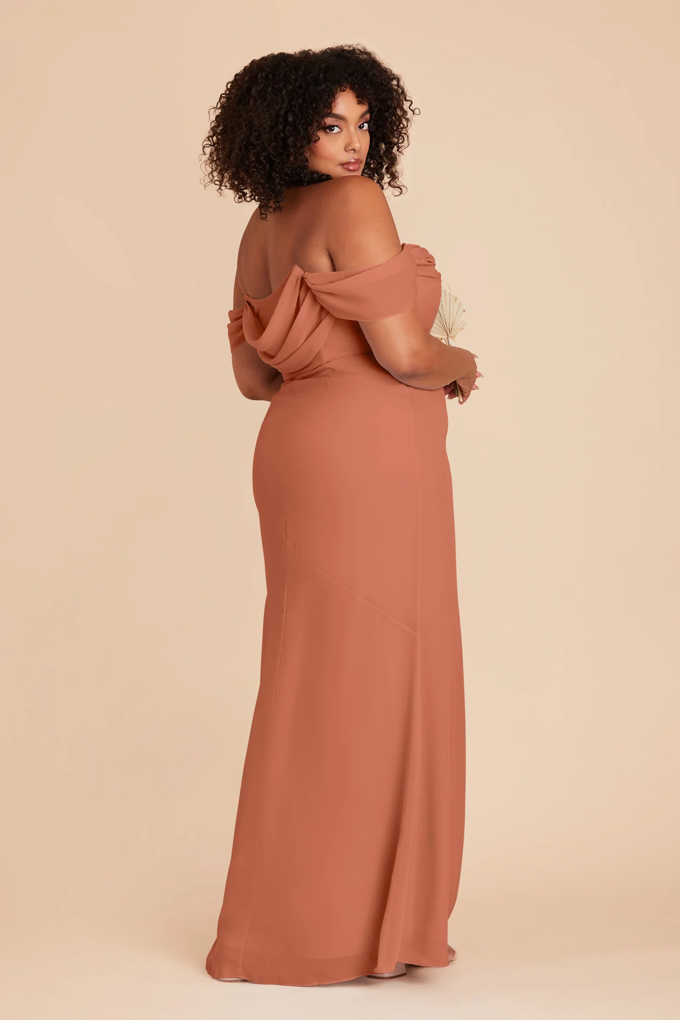 Mira Chiffon Dress - Terracotta - Image 16
